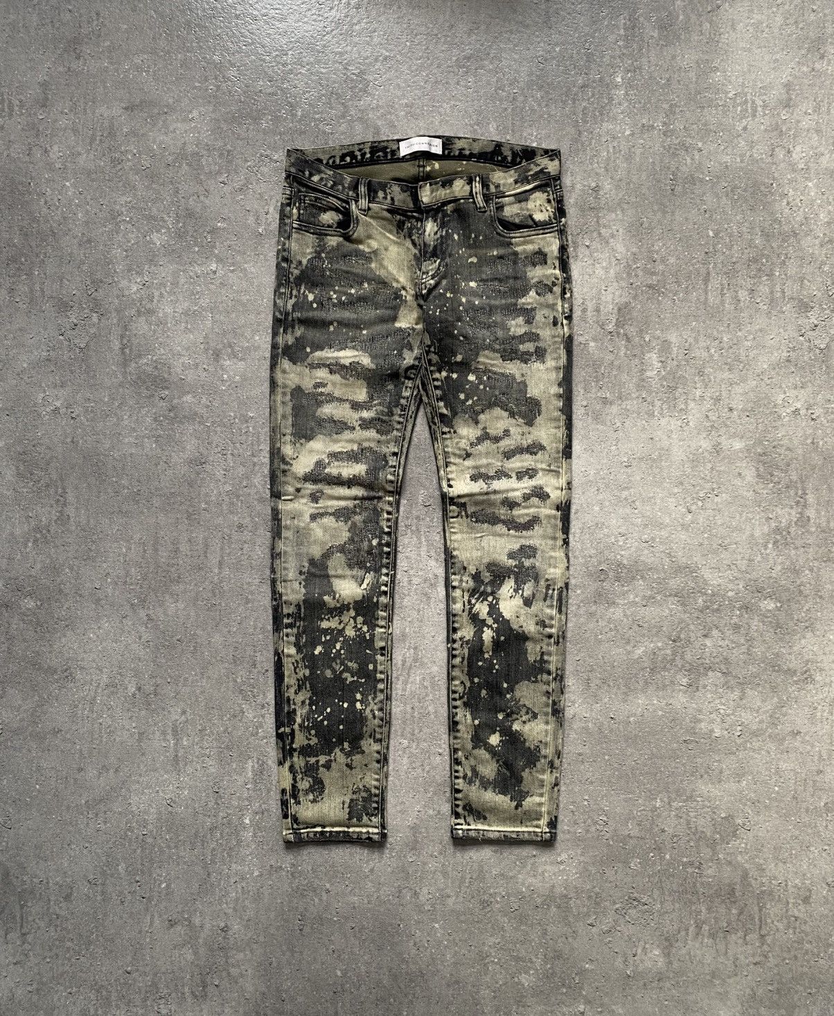 Faith Connexion Bleach Slim Distressed Denim Pant