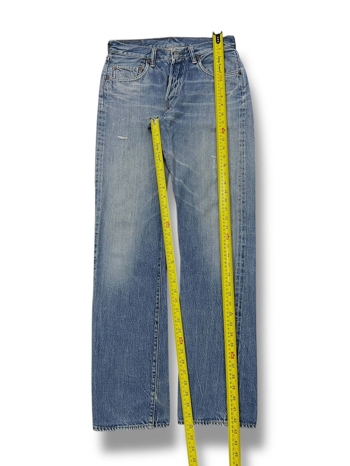 Denime Vintage 90s Sewing Chop O’alls Selvedge Denim Japan Size US 29 - 13 Thumbnail
