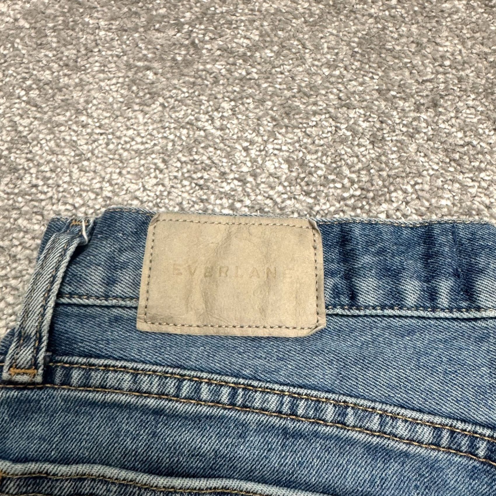 Everlane Everlane The Slim Fit Jean Denim Blue 28x28 Medium Wash Womens Straight Jeans 5-Pocket Stretch Size 28" / US 6 / IT 42 - 4 Thumbnail