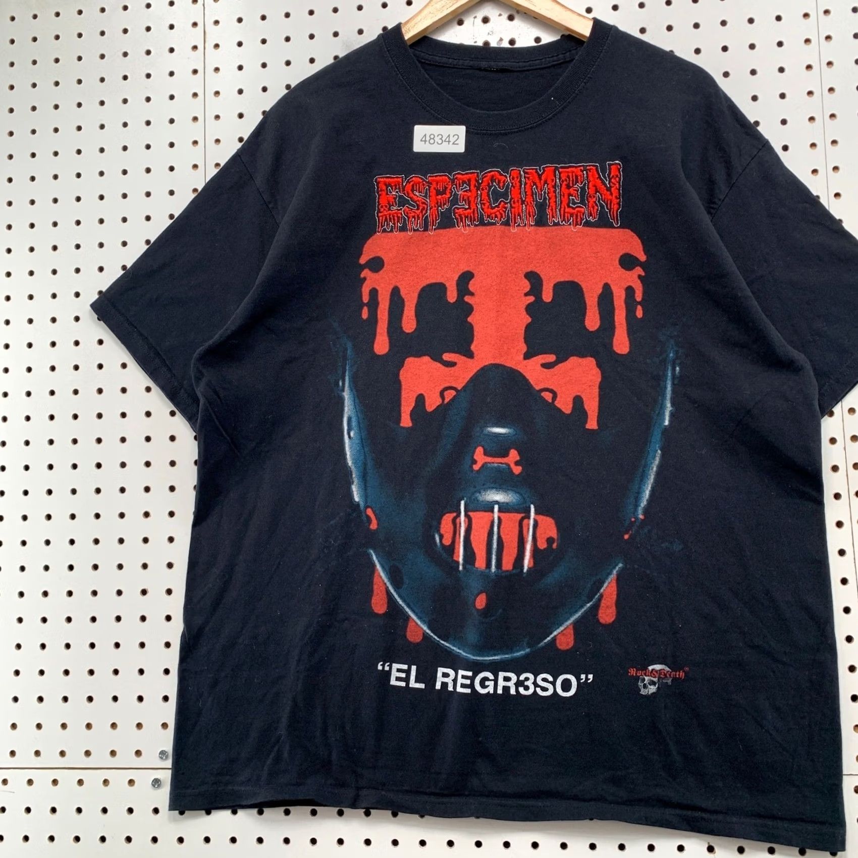 Vintage VINTAGE Especimen Shirt Mens XL Black El Regreso Rock & Death Embroidered Graphic Goth Size US XL / EU 56 / 4 - 5 Thumbnail