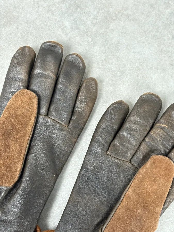 Armani 2000s Armani Brown Leather Gloves Size ONE SIZE - 6 Thumbnail