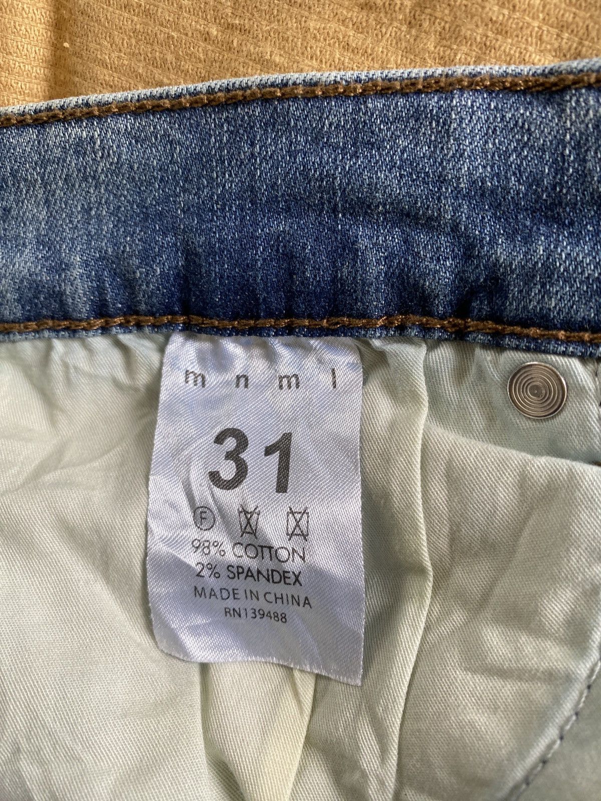 Japanese Brand × MNML Japanese Brand MNML Strechable Skinny Jeans Size US 31 - 16 Thumbnail