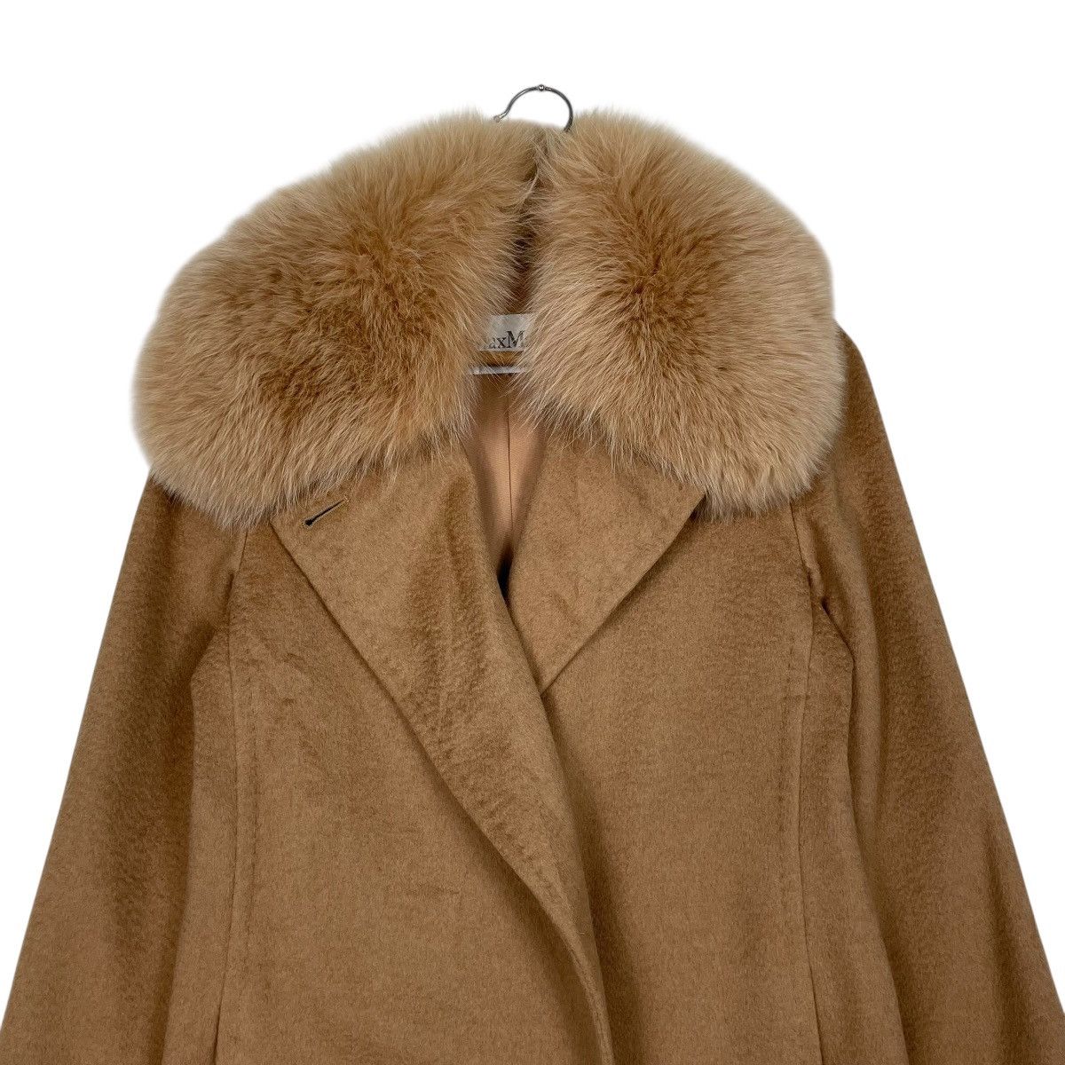 Max Mara Max Mara Brown Coat With Large Fur Collar Size XS / US 0-2 / IT 36-38 - 2 Thumbnail