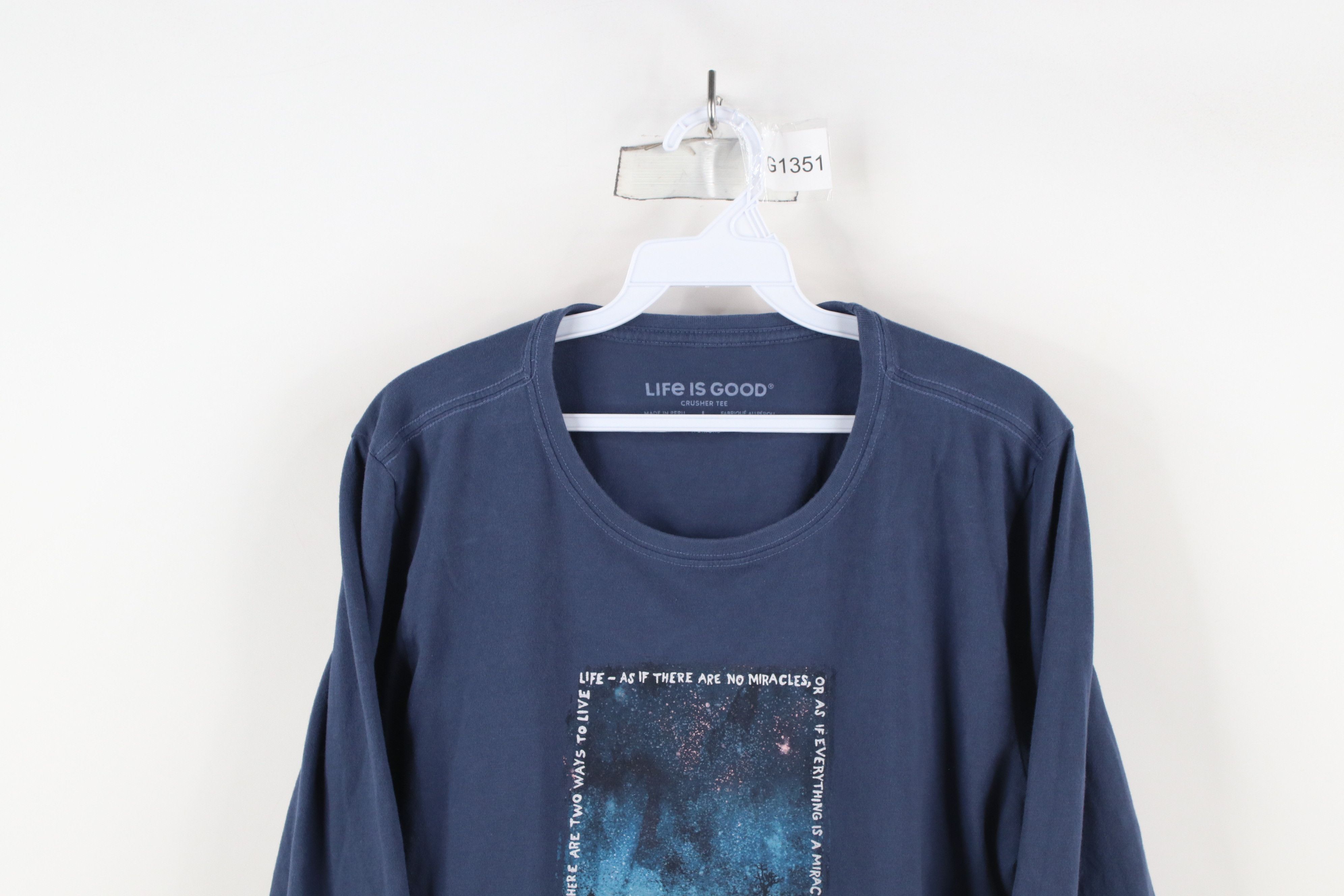 Life is Good × Vintage Life Is Good Spell Out Nature Tree Aurora Borealis T-Shirt Size L / US 10 / IT 46 - 2 Thumbnail