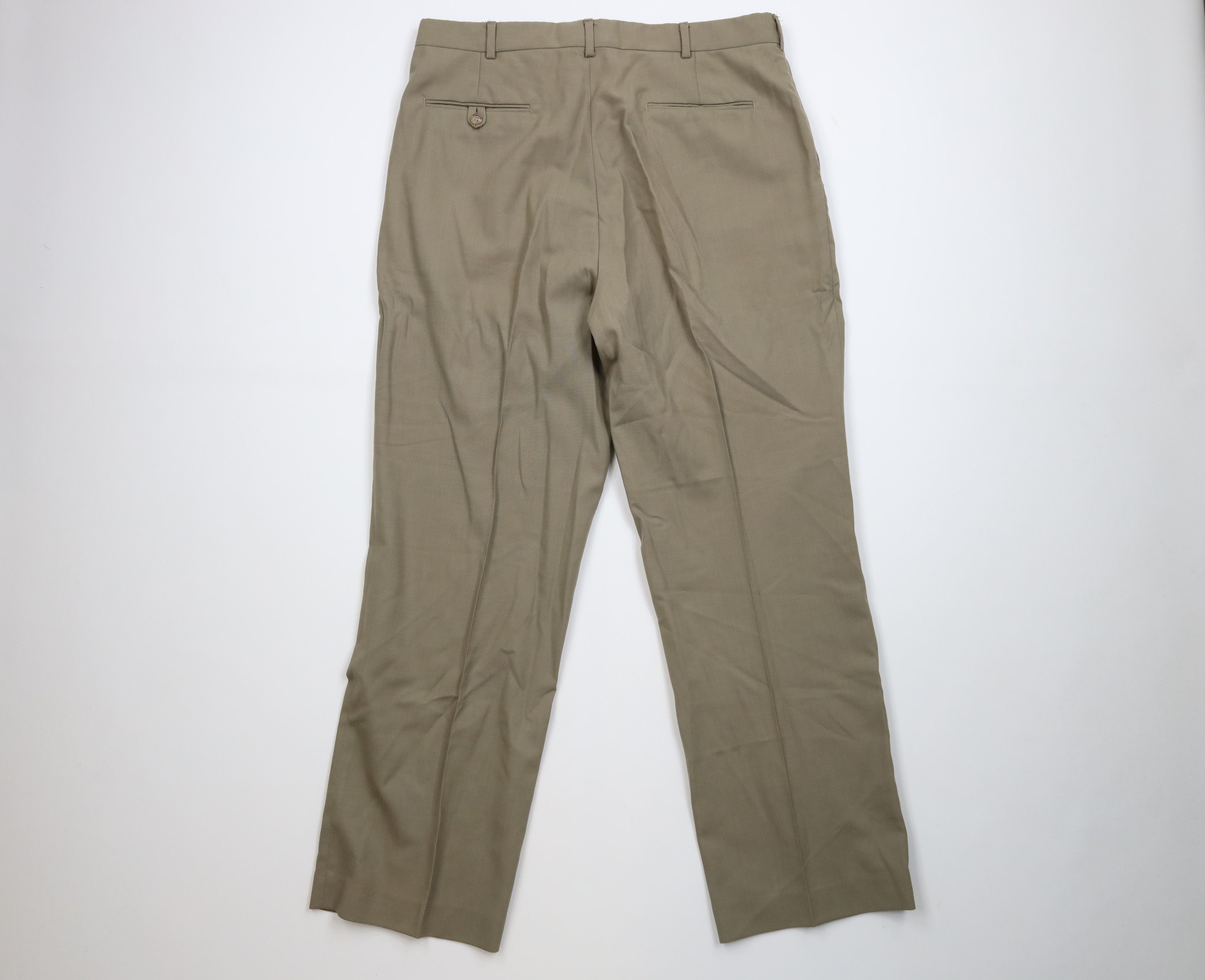 Lands' End Vintage 90s Lands End Knit Wide Leg Chino Pants Beige USA Size US 36 / EU 52 - 7 Thumbnail