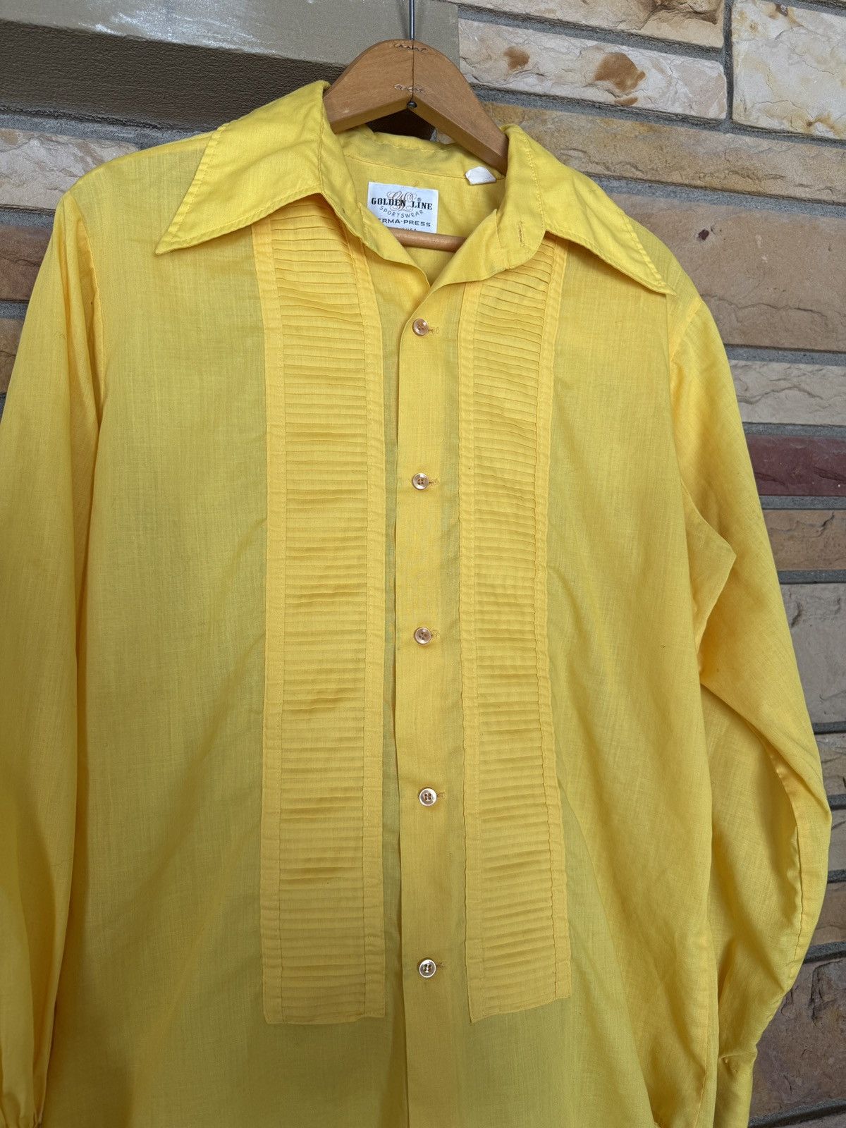 Vintage Vintage 60s Golden Line Pointed Collar Button Up Shirt Size US M / EU 48-50 / 2 - 3 Thumbnail