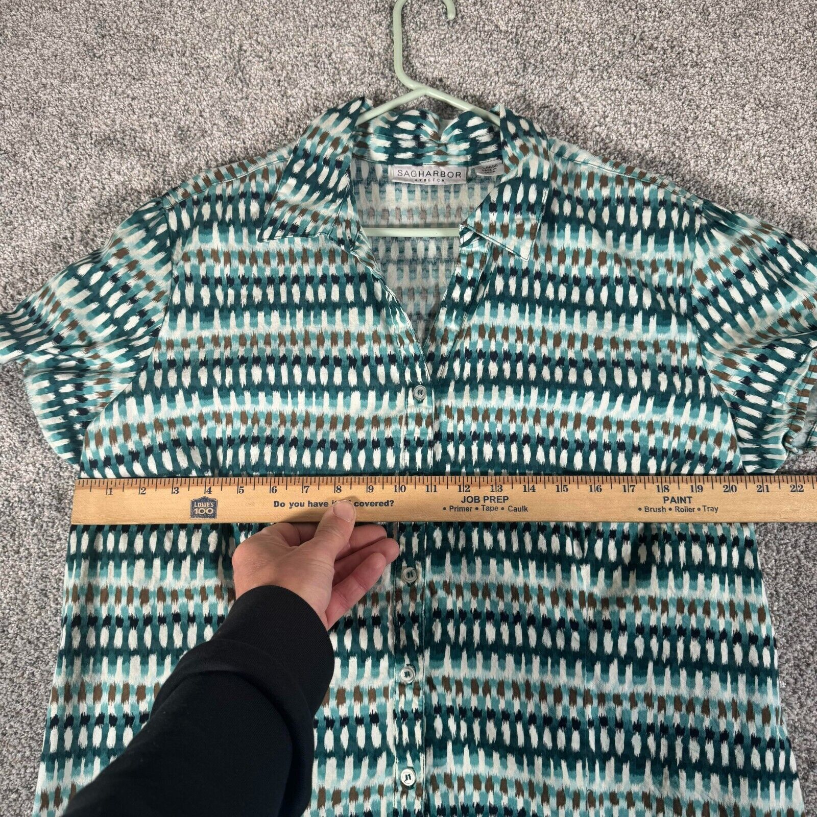 Other Sag Harbor Blouse Womens XL Stretch Tribal Ikat Artsy Y2K Size XL / US 12-14 / IT 48-50 - 6 Thumbnail