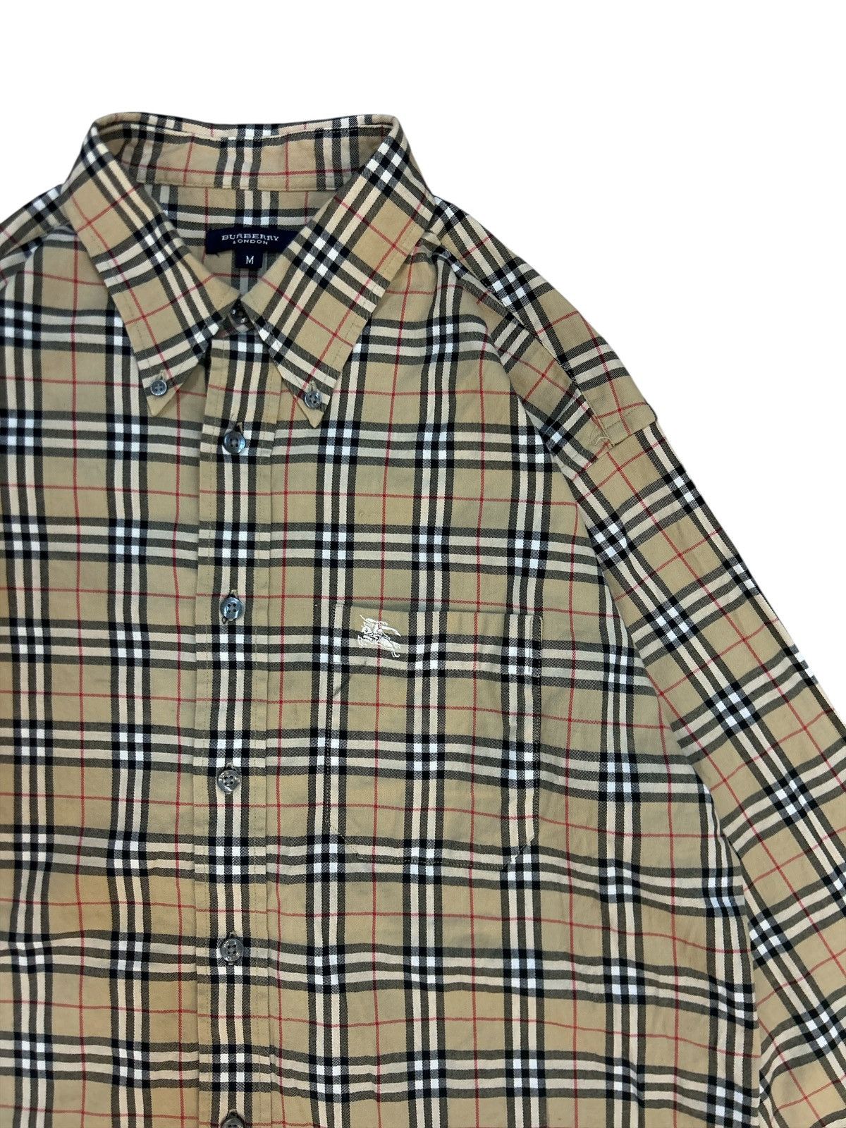 Burberry 👔 Classic Burberry London Nova Check Flannel Shirt Size US M / EU 48-50 / 2 - 2 Thumbnail