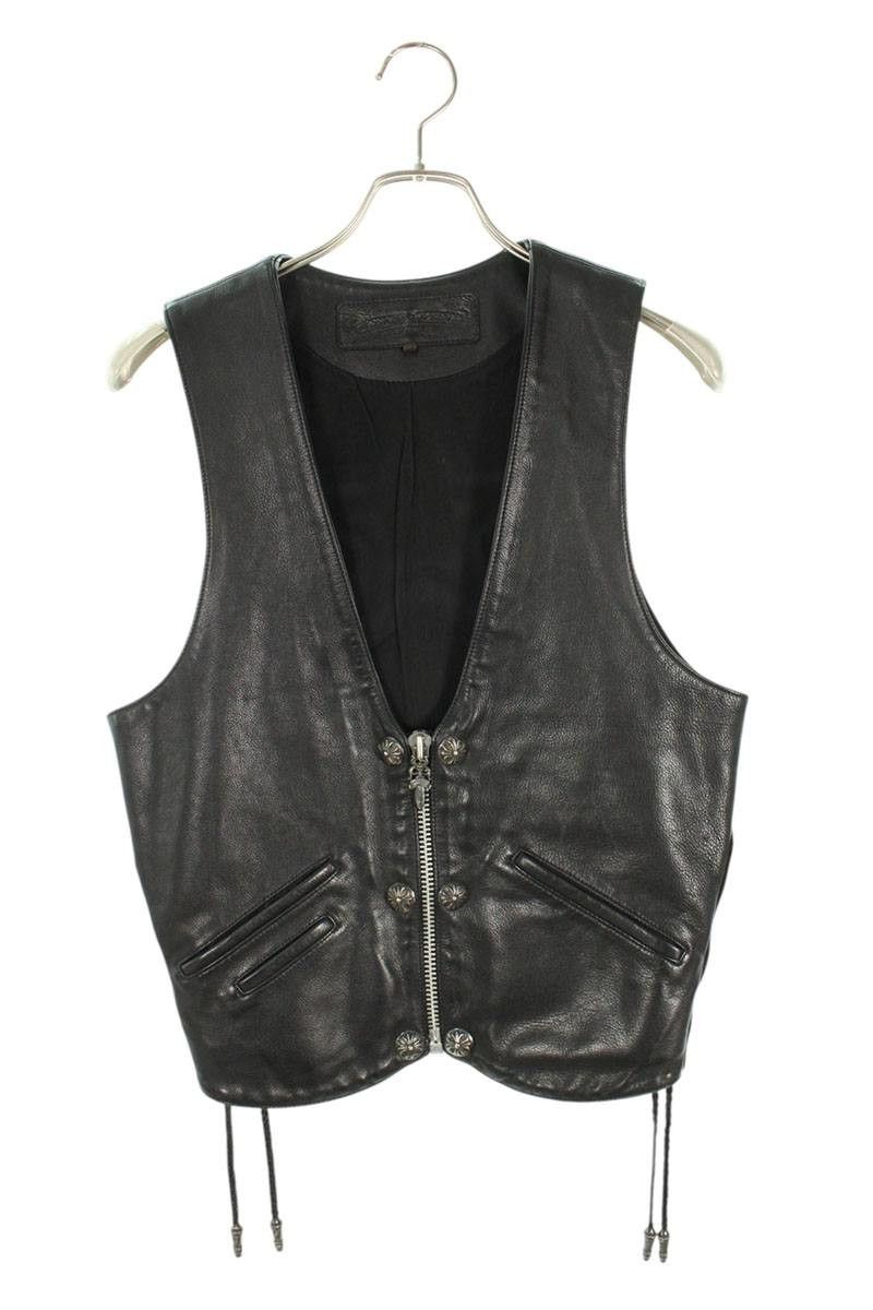 トップス 90s Chrome Hearts Cross Ball Button Vest Chrome Hearts