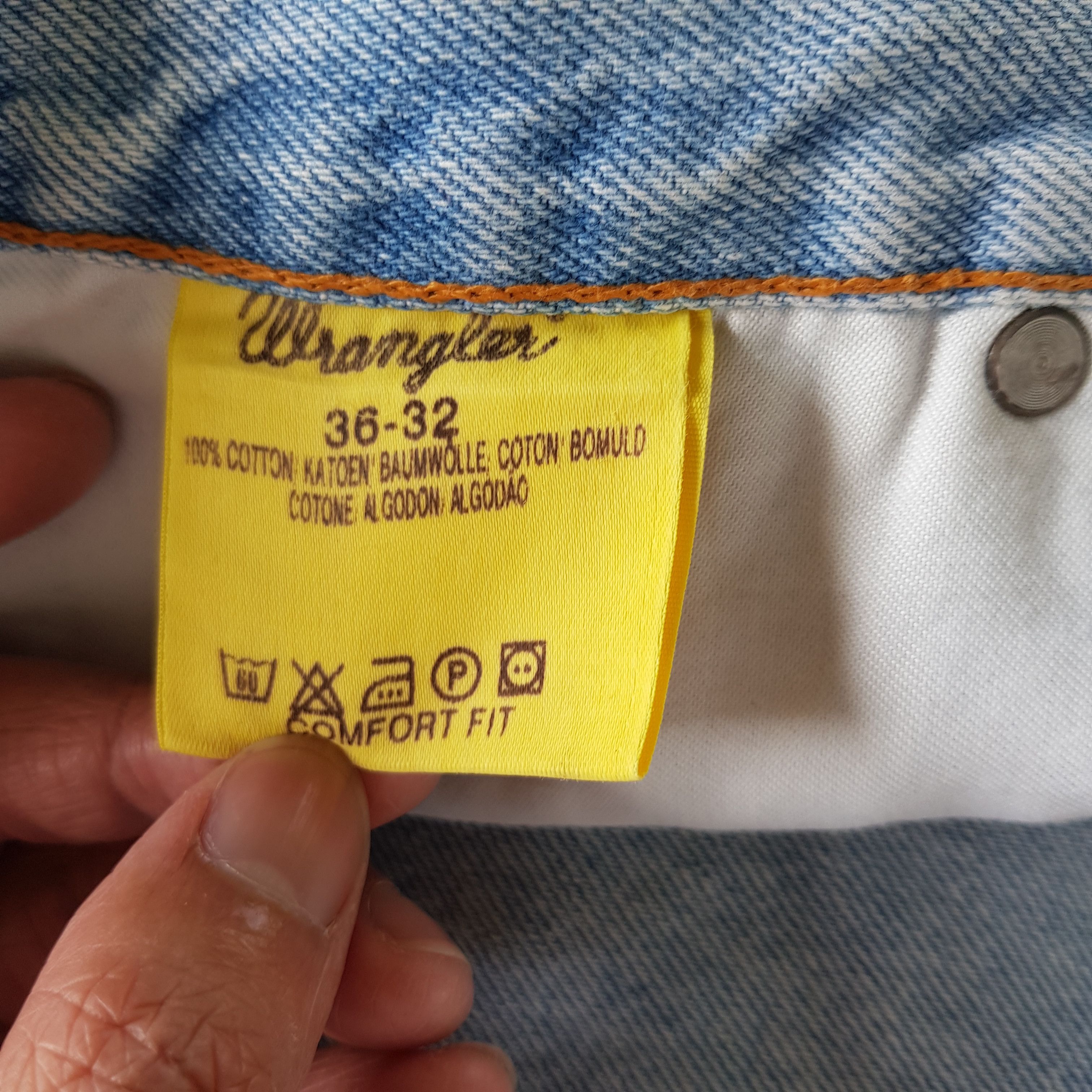 Vintage Vintage Wrangler Light Wash Jeans Wrangler Sun Faded Denim Size US 32 / EU 48 - 6 Thumbnail