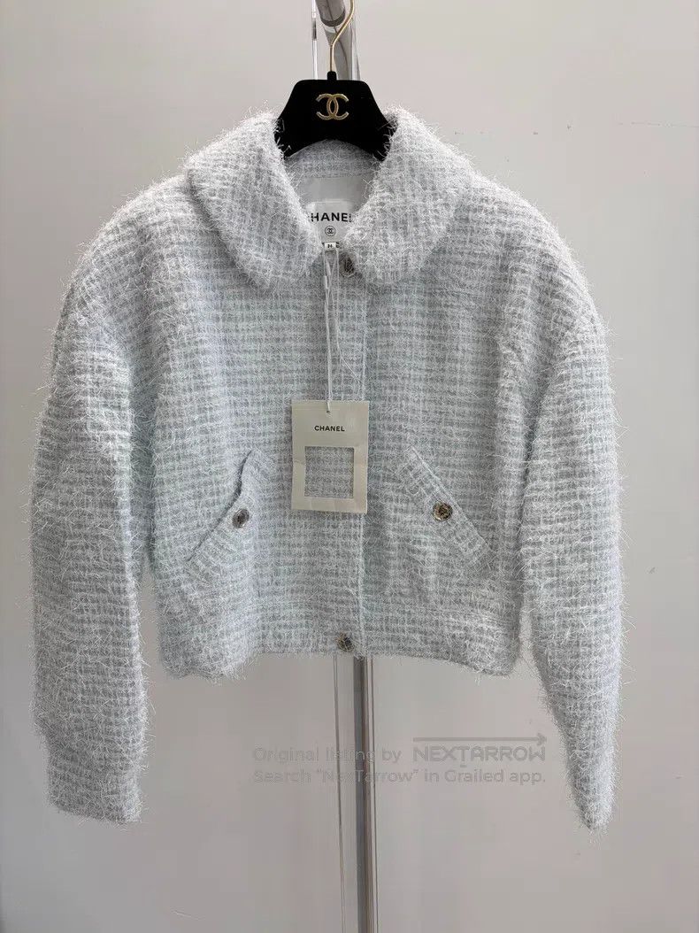 Chanel Chanel Baby blue baby face zipper jacket Size XS / US 0-2 / IT 36-38 - 1 Thumbnail