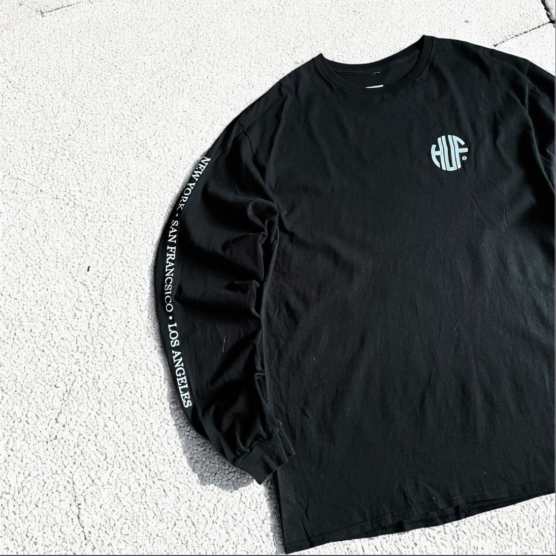 Huf × Supreme × The Hundreds Huf Black Longsleeve T-shirt Y2K Rap hip hop skateboarding Size US XL / EU 56 / 4 - 2 Thumbnail