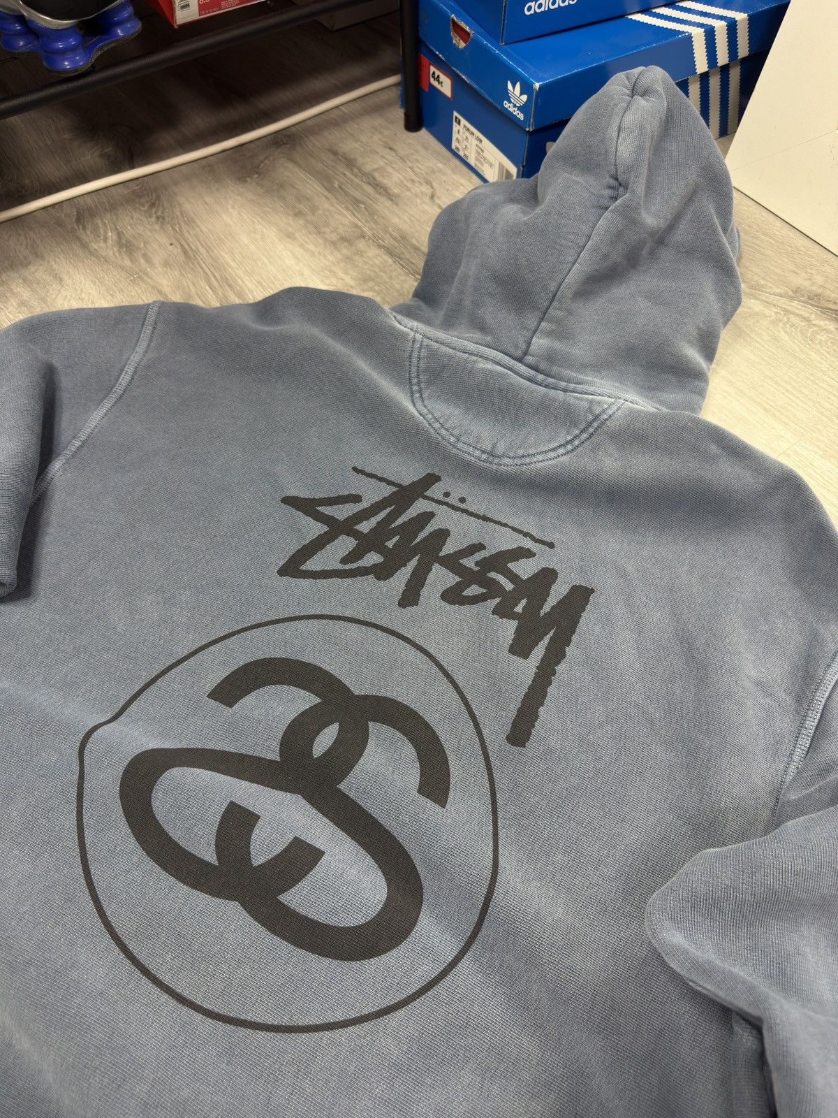 Stussy Stussy big logo washed hoodie Size US XL / EU 56 / 4 - 6 Thumbnail
