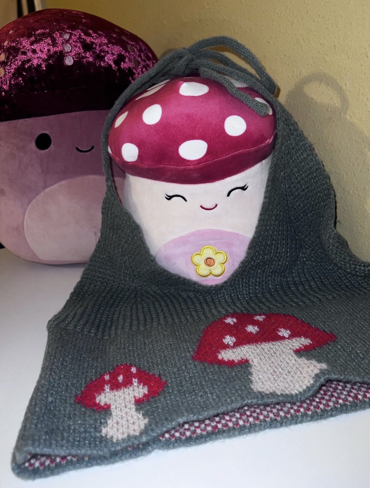 Handmade knit olive mushroom halter crochet festival tank daisy EDC Size ONE SIZE - 8 Thumbnail