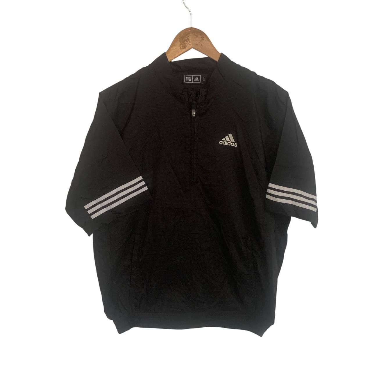 Adidas Adidas Vintage Windbreaker Black Half Zip Rare Size US L / EU 52-54 / 3 - 1 Thumbnail