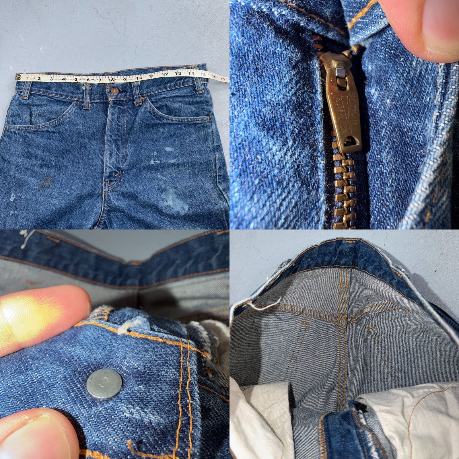 Levi's VINTAGE Levis Big E 60s Orange Tab 646 Bell Bottoms Denim Jeans Bootcut 31x29 Men Size US 31 - 9 Thumbnail