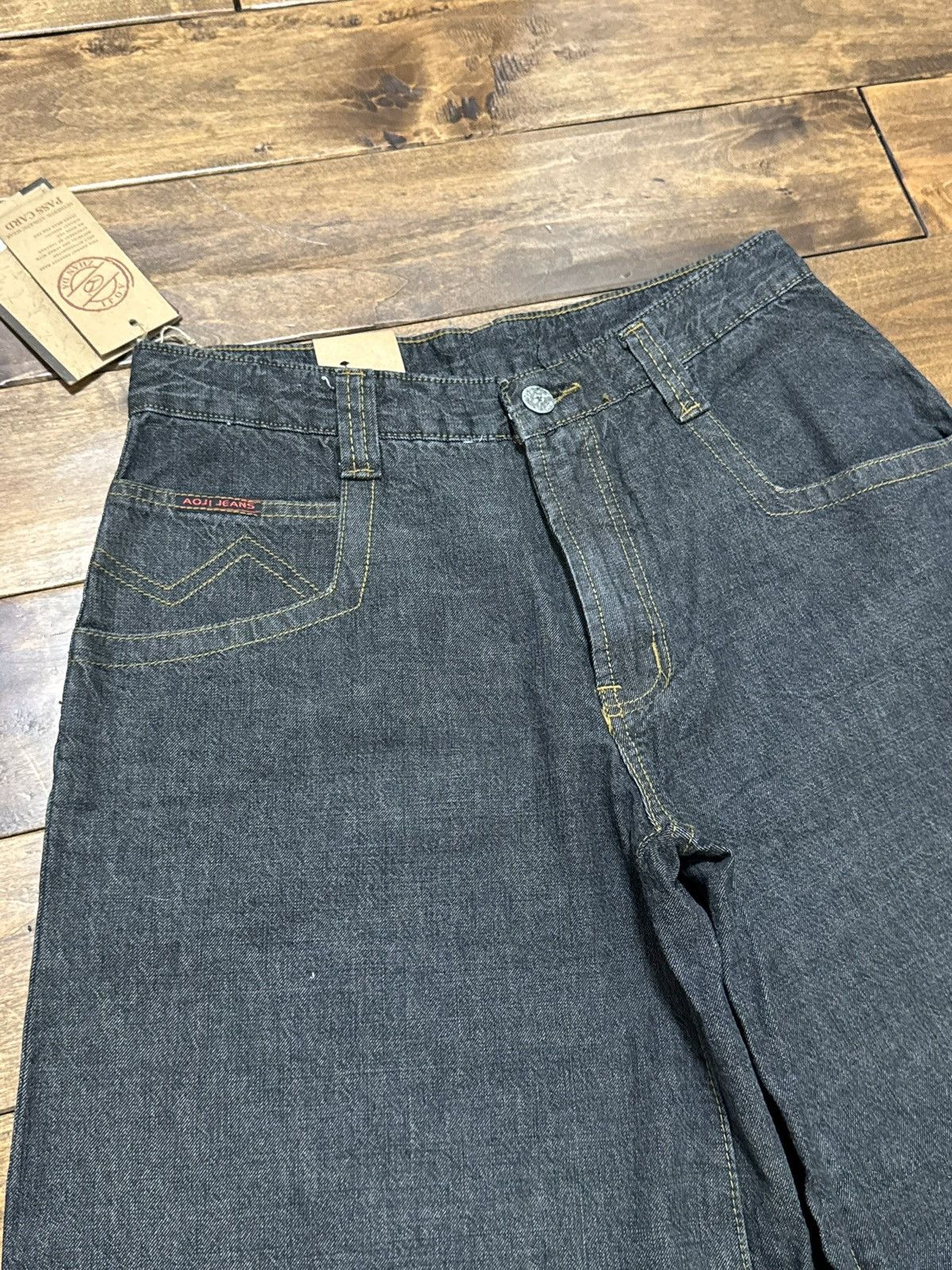 Vintage Vtg AOJI Jean Shorts Wide Leg Rave Y2K Baggy Skater Denim Size US 29 - 5 Thumbnail