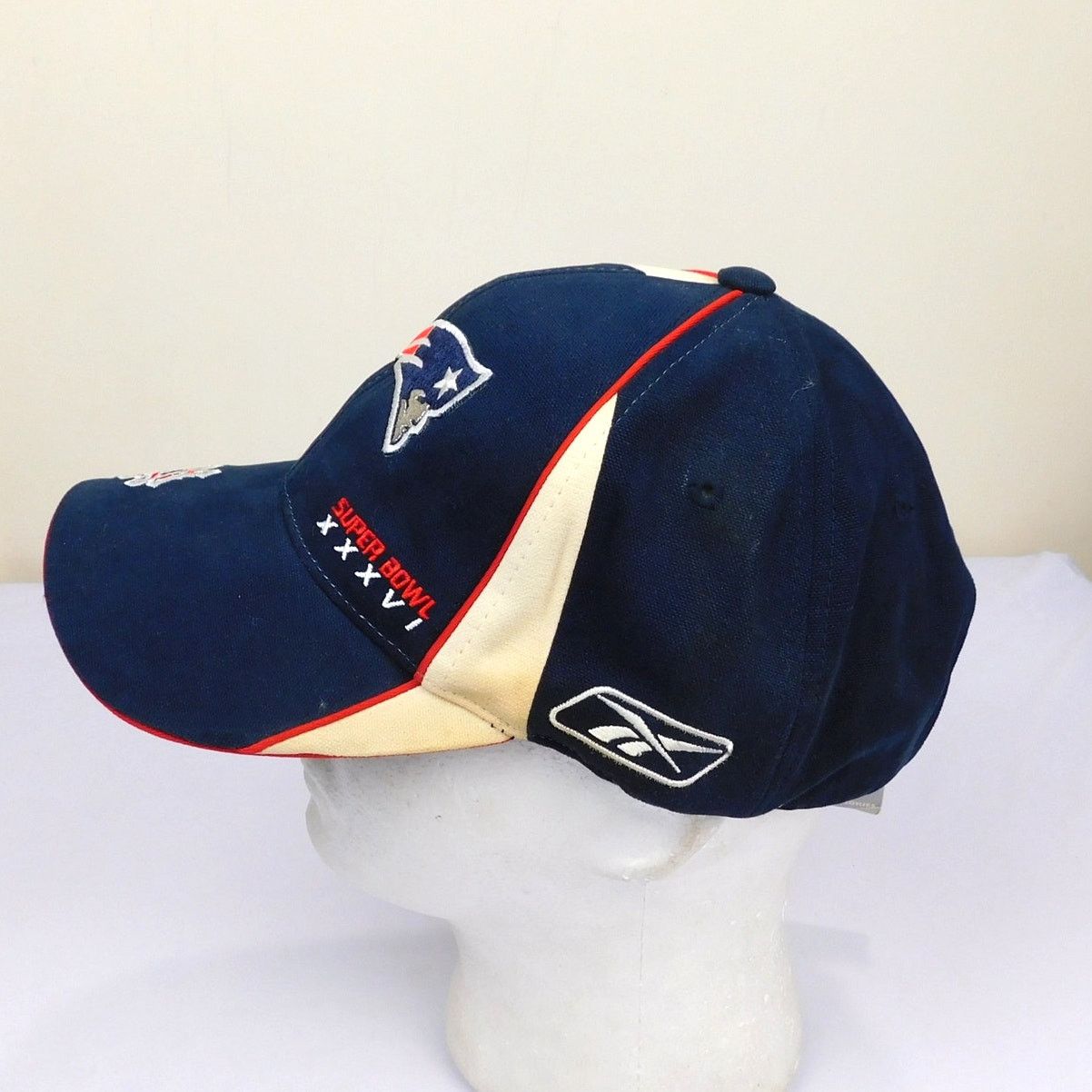 Reebok New England Patriots Super Bowl 36 Champs Hat NWT Vintage Size ONE SIZE - 3 Thumbnail