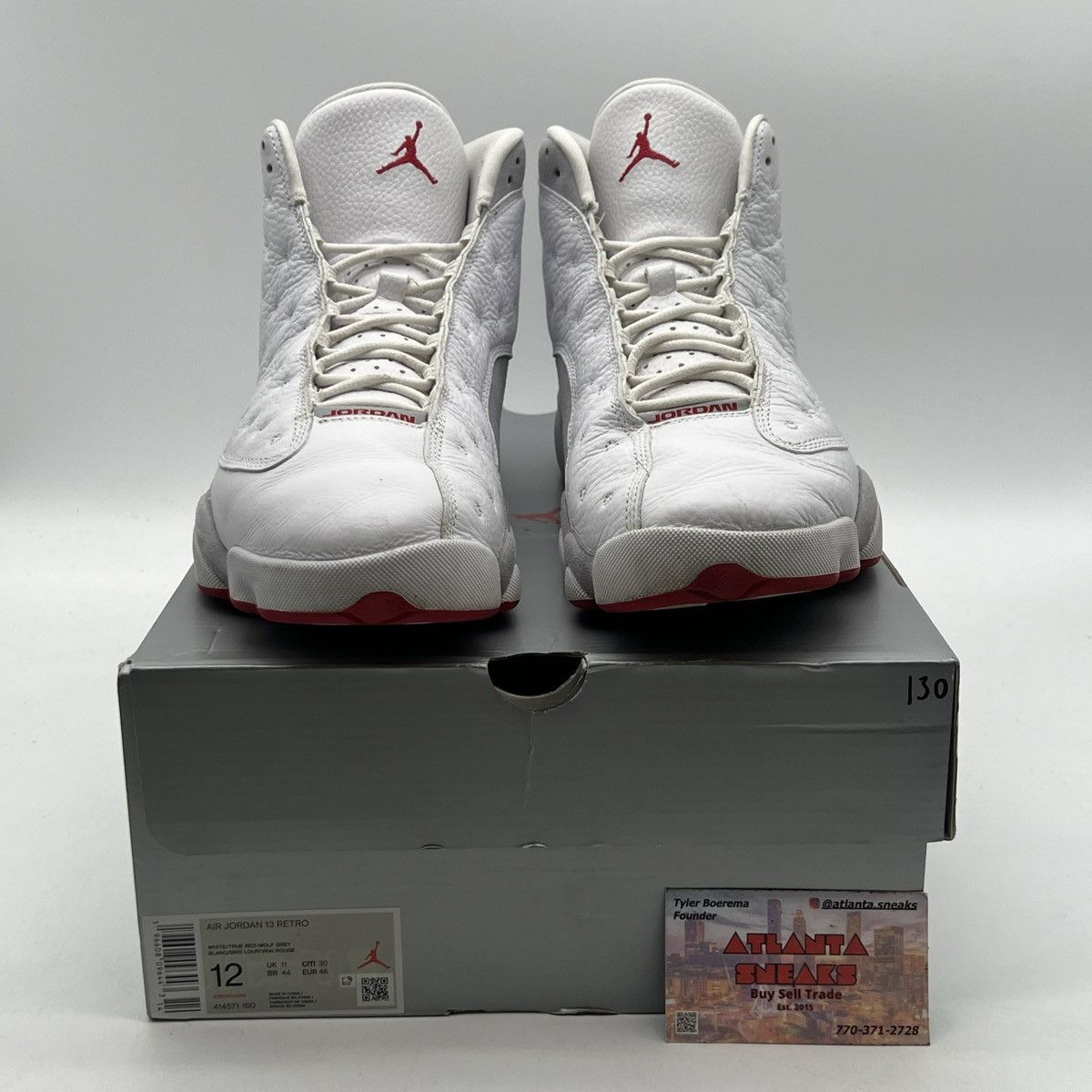 Jordan Brand Air Jordan 13 white wolf grey Size US 12 / EU 45 - 2 Thumbnail