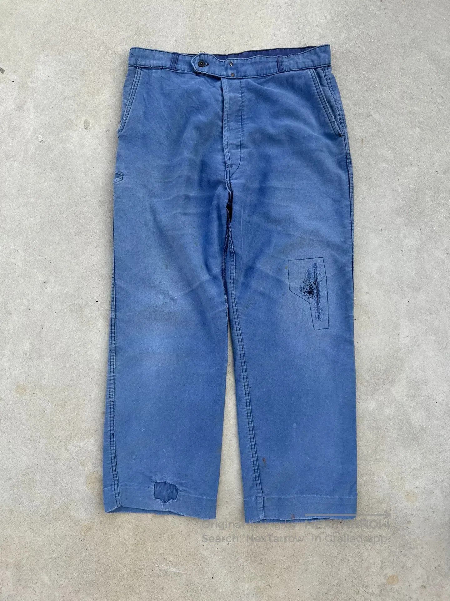 Vintage Vintage 50s French Moleskin Work Pants. Size US 36 / EU 52 - 1 Thumbnail