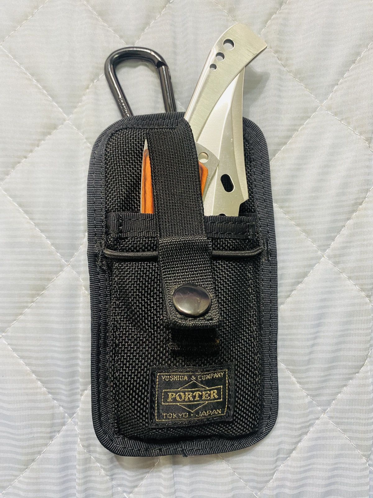 image of Head Porter x Military Porter Tactical Belt Bag For Knife in Black, Men's