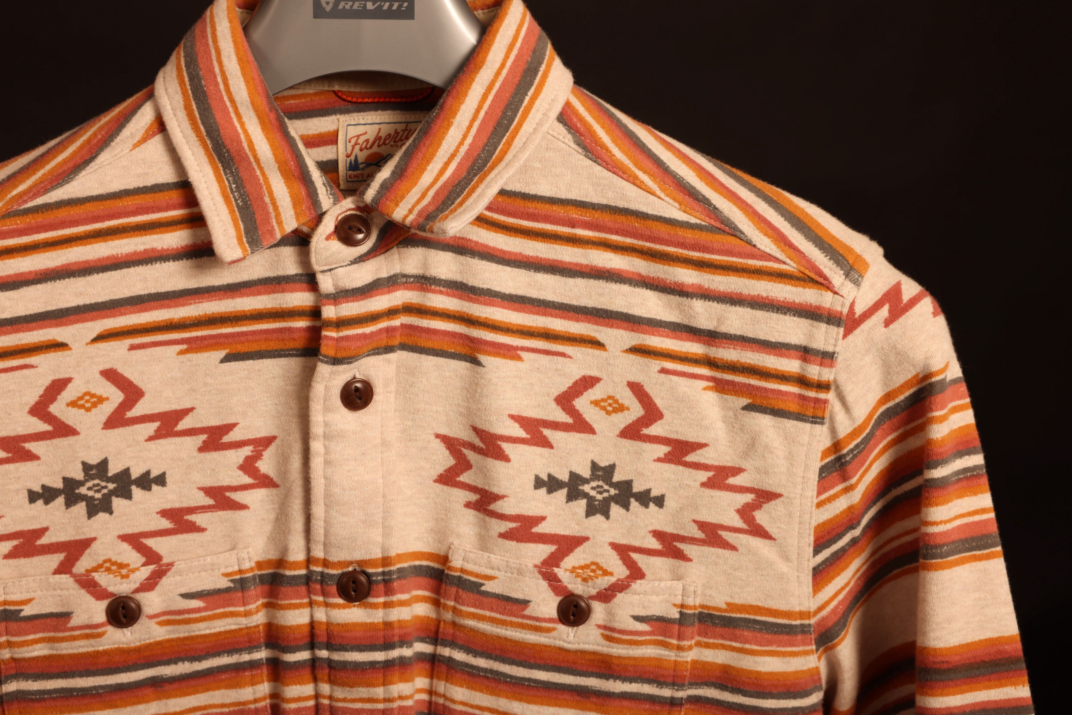 Faherty Faherty Good Feather Knit Alpine Shirt Button Aztec Size US S / EU 44-46 / 1 - 4 Thumbnail