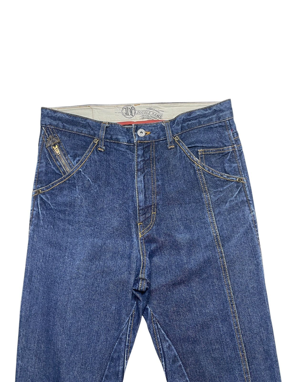 Tornado Mart 2000’s Double Name - Curve W/ Leather Pocket Pants Size US 30 / EU 46 - 3 Thumbnail