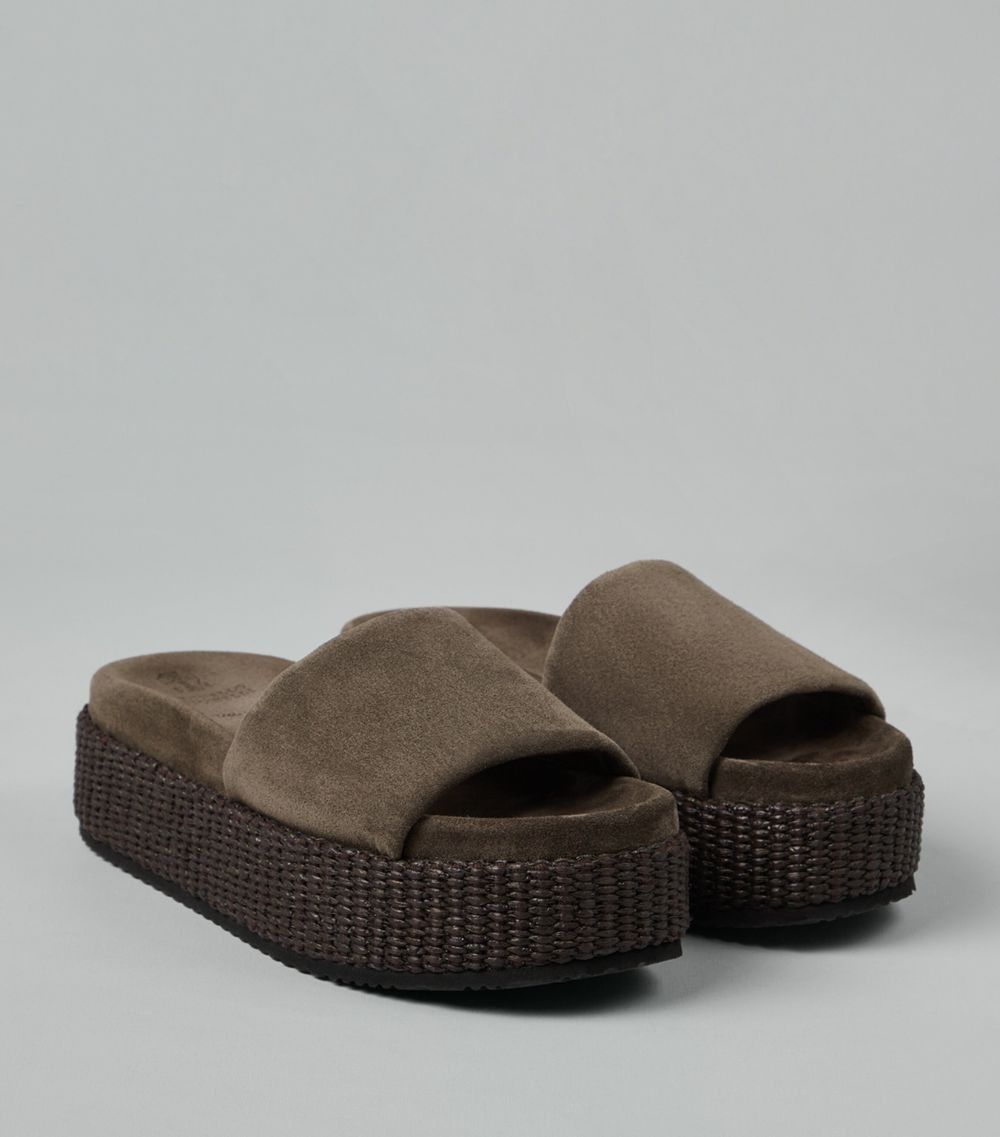 Brunello Cucinelli o1la1rc1a0425 Slippers in Brown Size US 5 / IT 35 - 1 Thumbnail