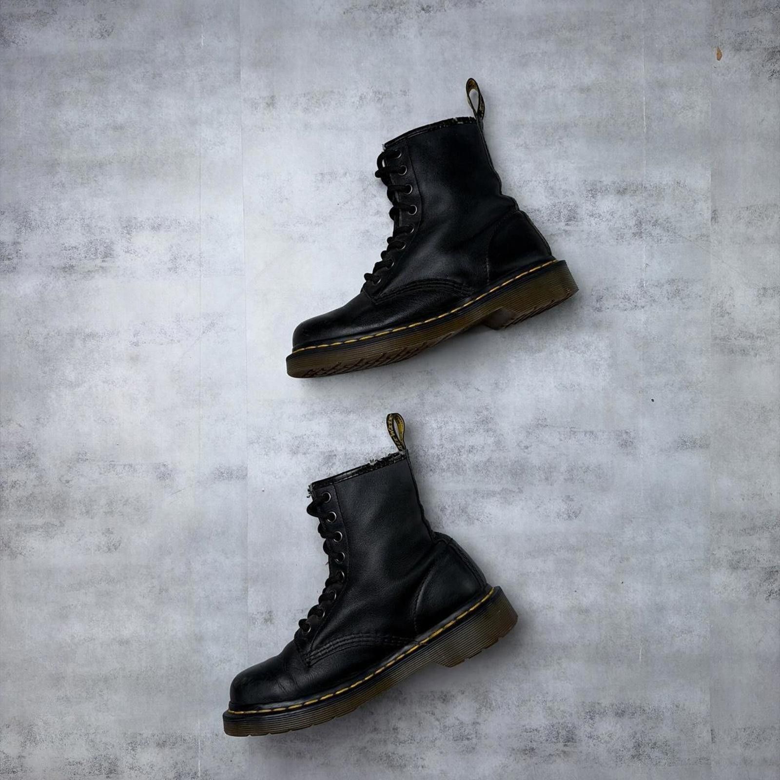 Dr. Martens Y2K Black Dr. Martens 1460 Smooth Leather 8 Eye Docs Boots Size US 5 / IT 35 - 3 Thumbnail