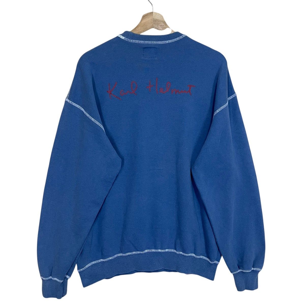Japanese Brand × Karl Helmut × Vintage Karl Helmut Big Logo Crewneck Sweatshirt Size L Size US L / EU 52-54 / 3 - 8 Thumbnail