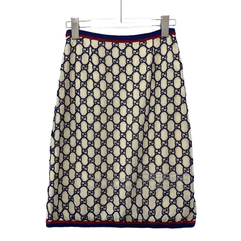 Gucci Gucci Color-blocked mesh logo jacquard full-print cotton c Size 25" / US 0 / IT 36 - 2 Thumbnail
