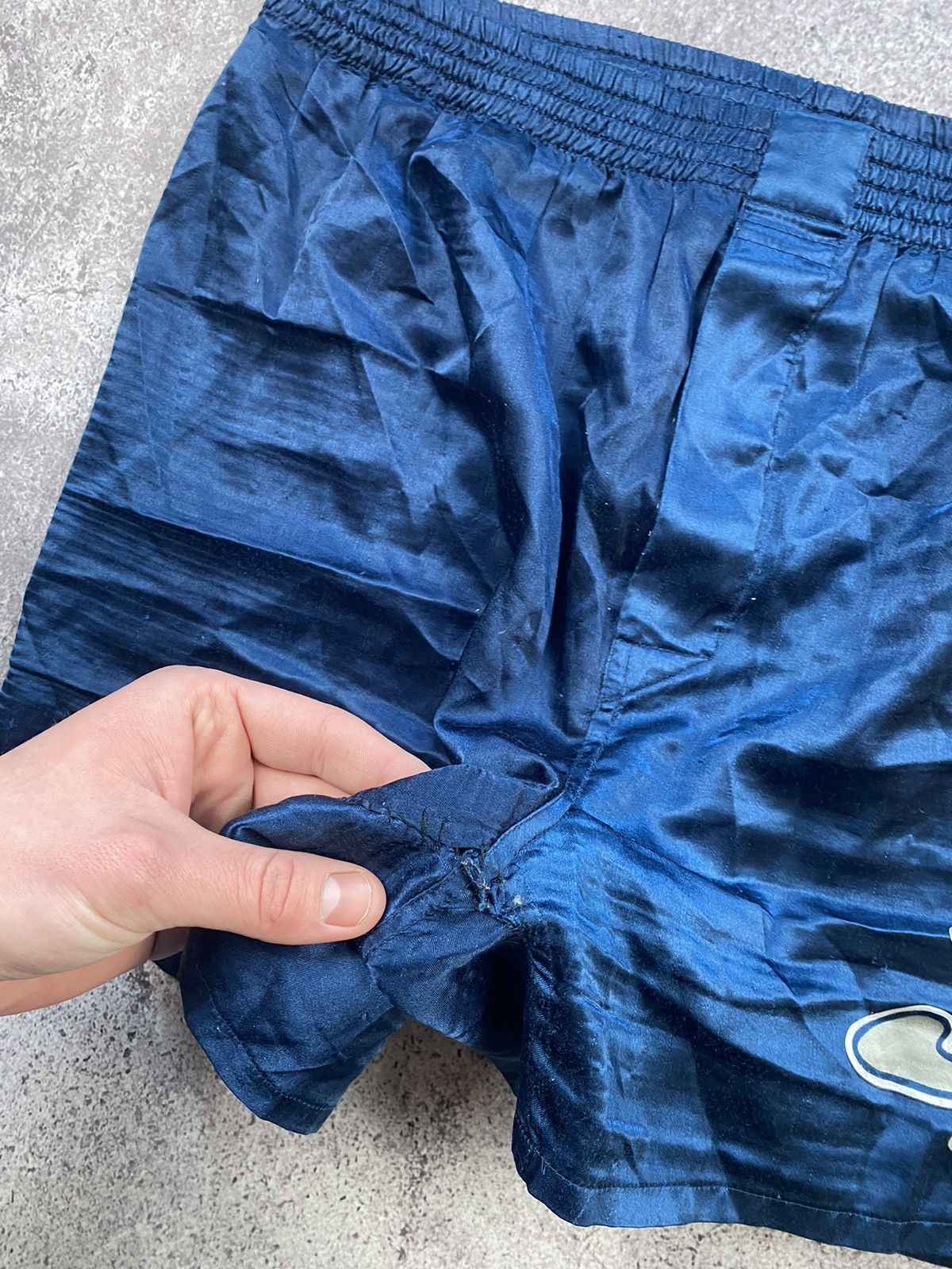 Peanuts × Vintage Vintage 90’s Snoopy Superstar big logo Shorts blue rugby Size US 30 / EU 46 - 5 Thumbnail