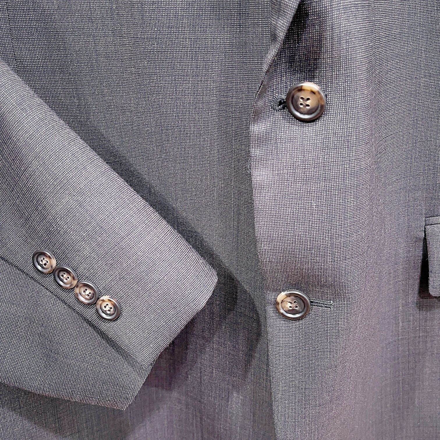Jos. A. Bank Jos A Bank Wool Birdseye Suit Gray Mens 46R 40W Size 46R - 4 Thumbnail