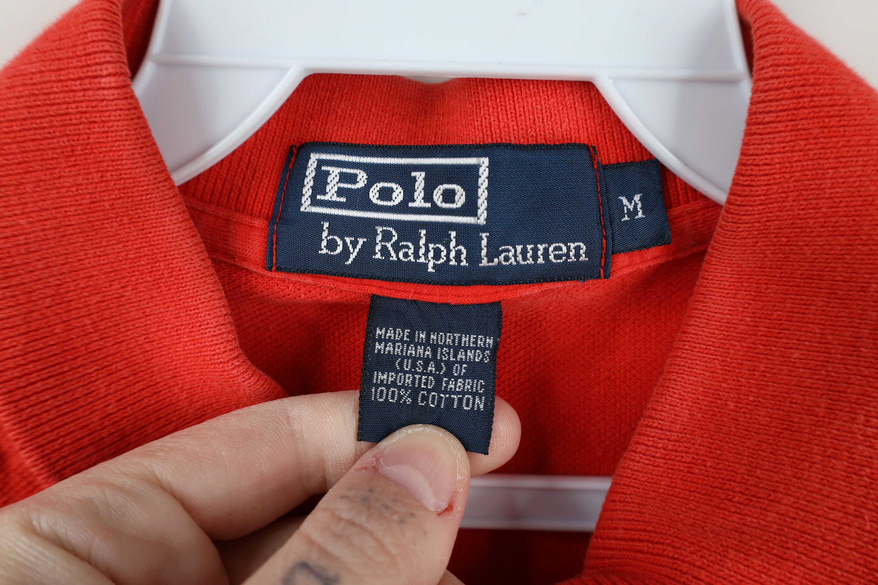 Ralph Lauren × Vintage Vintage 90s Ralph Lauren Collared Golf Polo Shirt Red USA Size US M / EU 48-50 / 2 - 11 Thumbnail