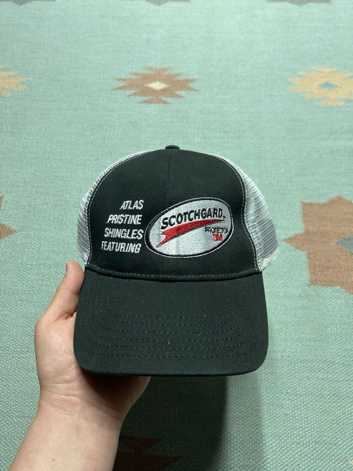 Vintage Scotchgard snapback trucker hat 3M embroidered logo black Size ONE SIZE - 2 Thumbnail