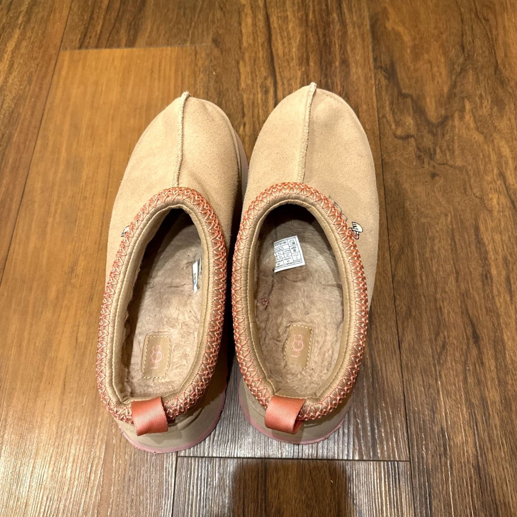 Ugg UGG Slipper Womens 10 Taupe Pink Trim Shearling Platform Rare Tazz Love 25 Slip-On Wool Lining Card Heart Limited Edition Size US 10 / IT 40 - 6 Thumbnail