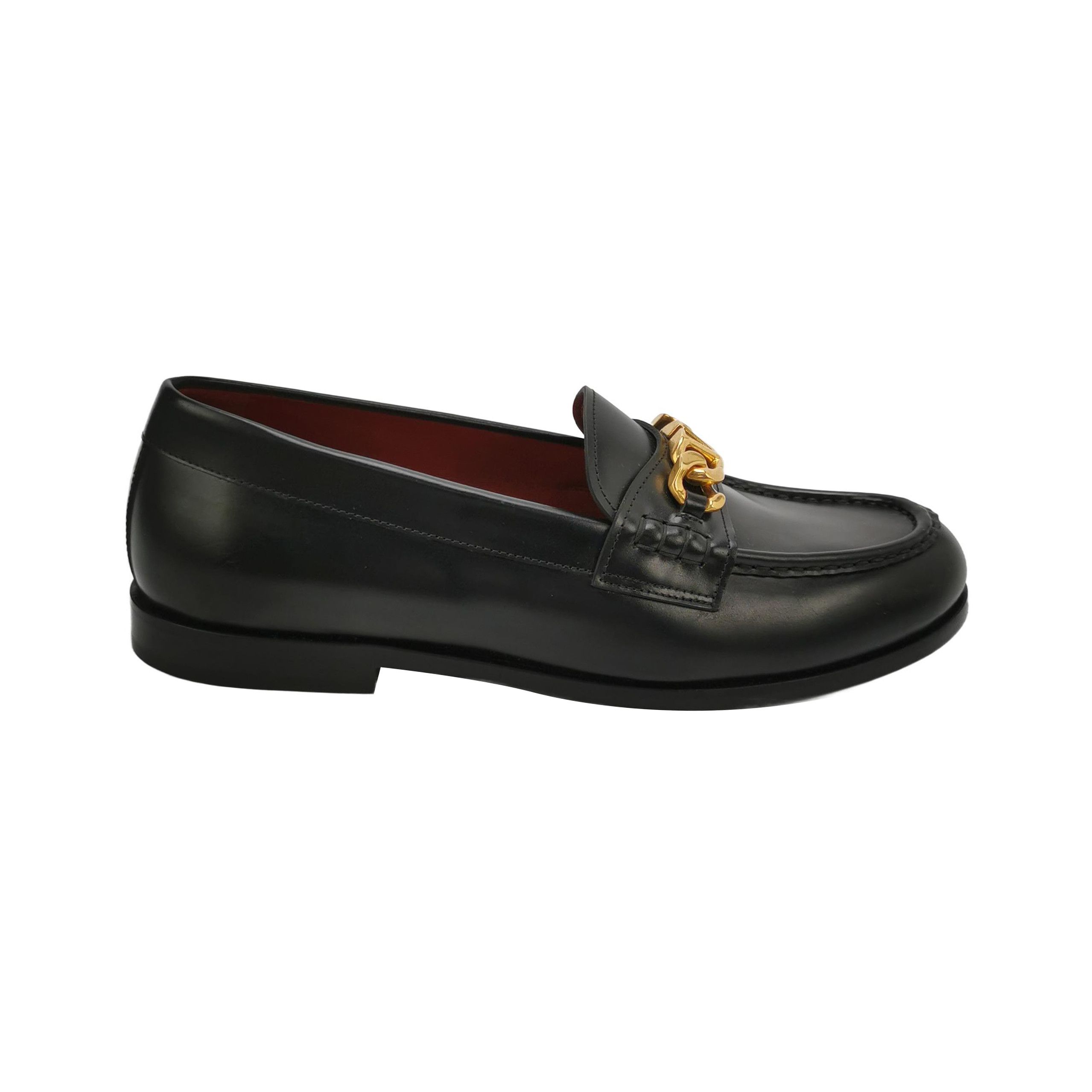 Valentino Valentino Metal V-Logo Leather Loafers Size 42.5 Size US 9 / EU 42 - 1 Thumbnail