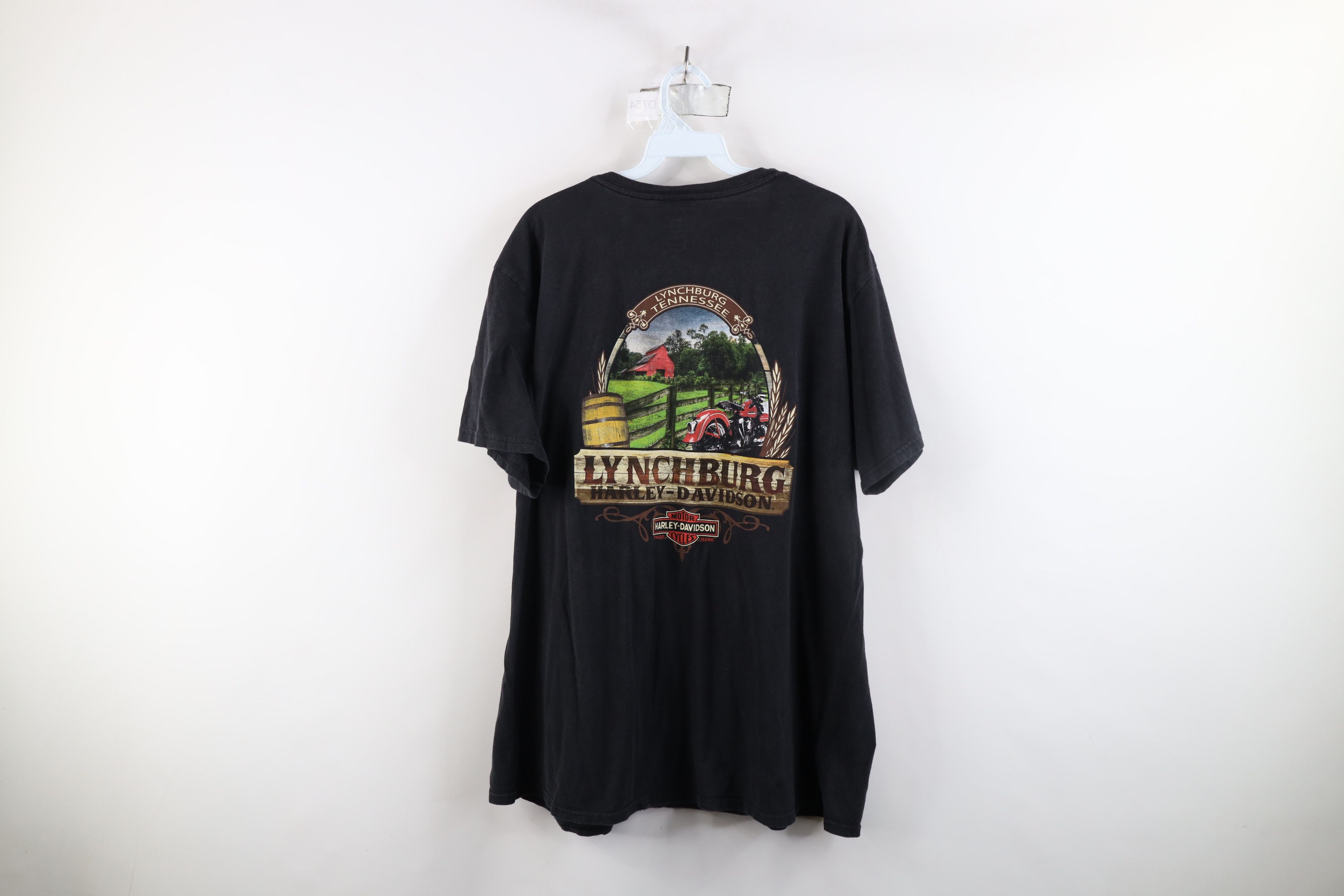 Harley Davidson × Vintage Vintage Harley Davidson Spell Out Eagle Pocket T-Shirt Black Size US XXL / EU 58 / 5 - 13 Thumbnail