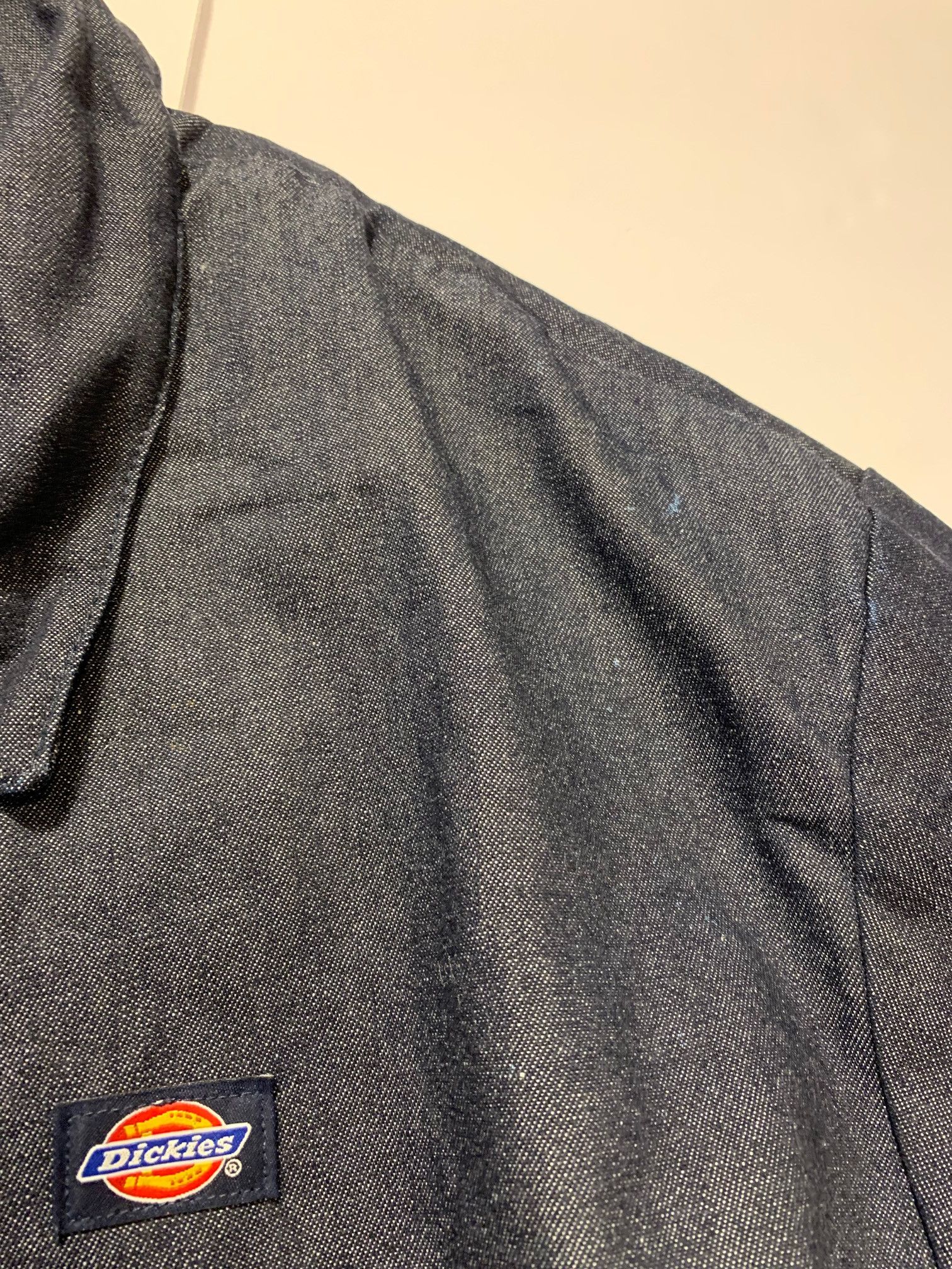 Dickies Vintage distressed deep indigo quilted work jacket dark navy Size US XXL / EU 58 / 5 - 9 Thumbnail