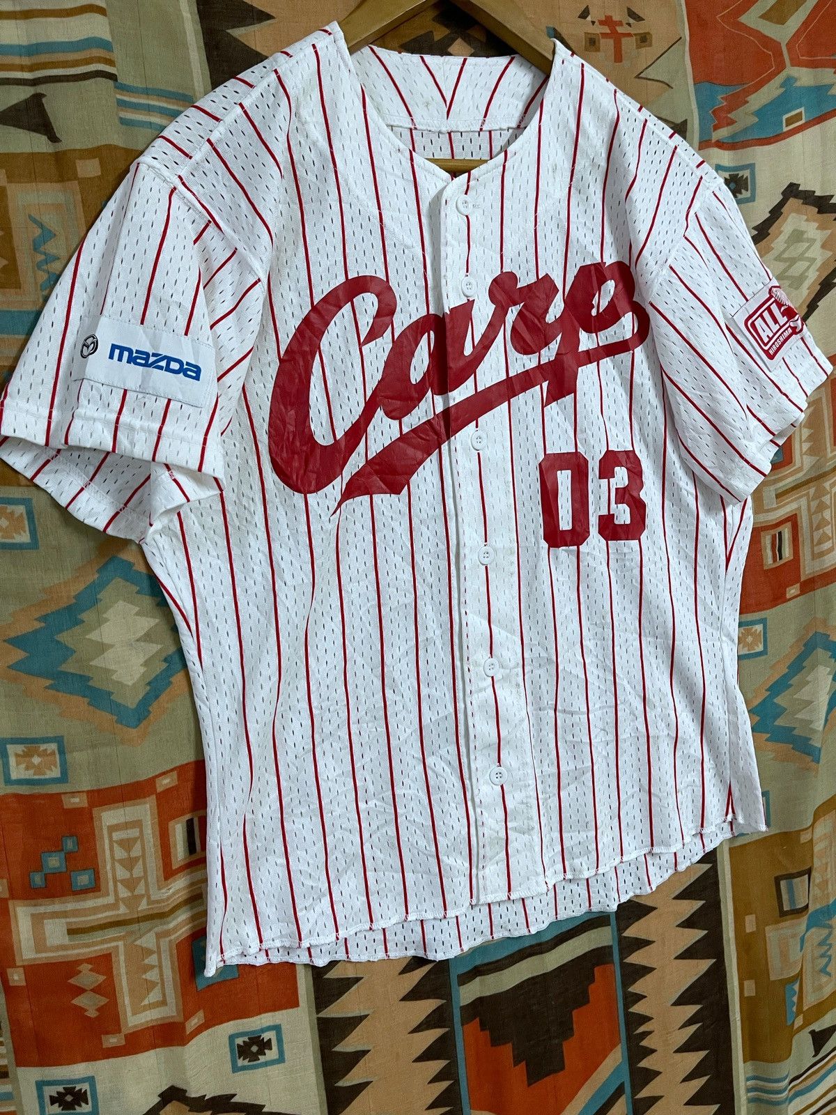 Mizuno × Vintage Vintage Baseball Jersey J League Hiroshima Carp M Mazda Rare Size US M / EU 48-50 / 2 - 6 Thumbnail