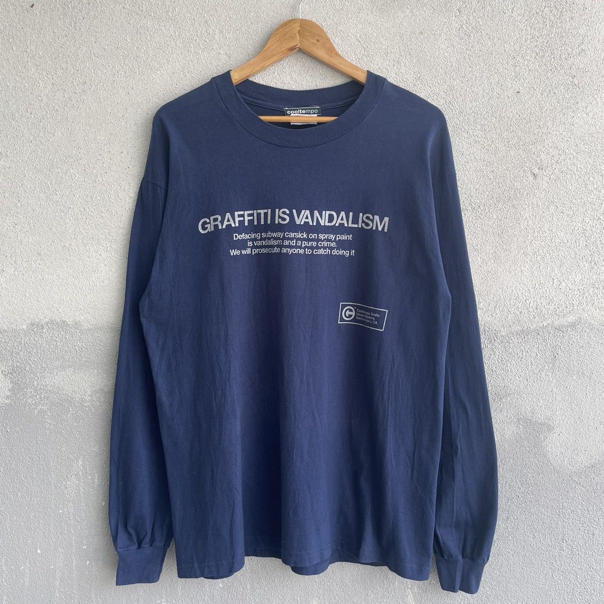 Rap Tees Vintage Cooltempo Graffiti Is Vandalism Tee Shirt Size US L / EU 52-54 / 3 - 1 Thumbnail