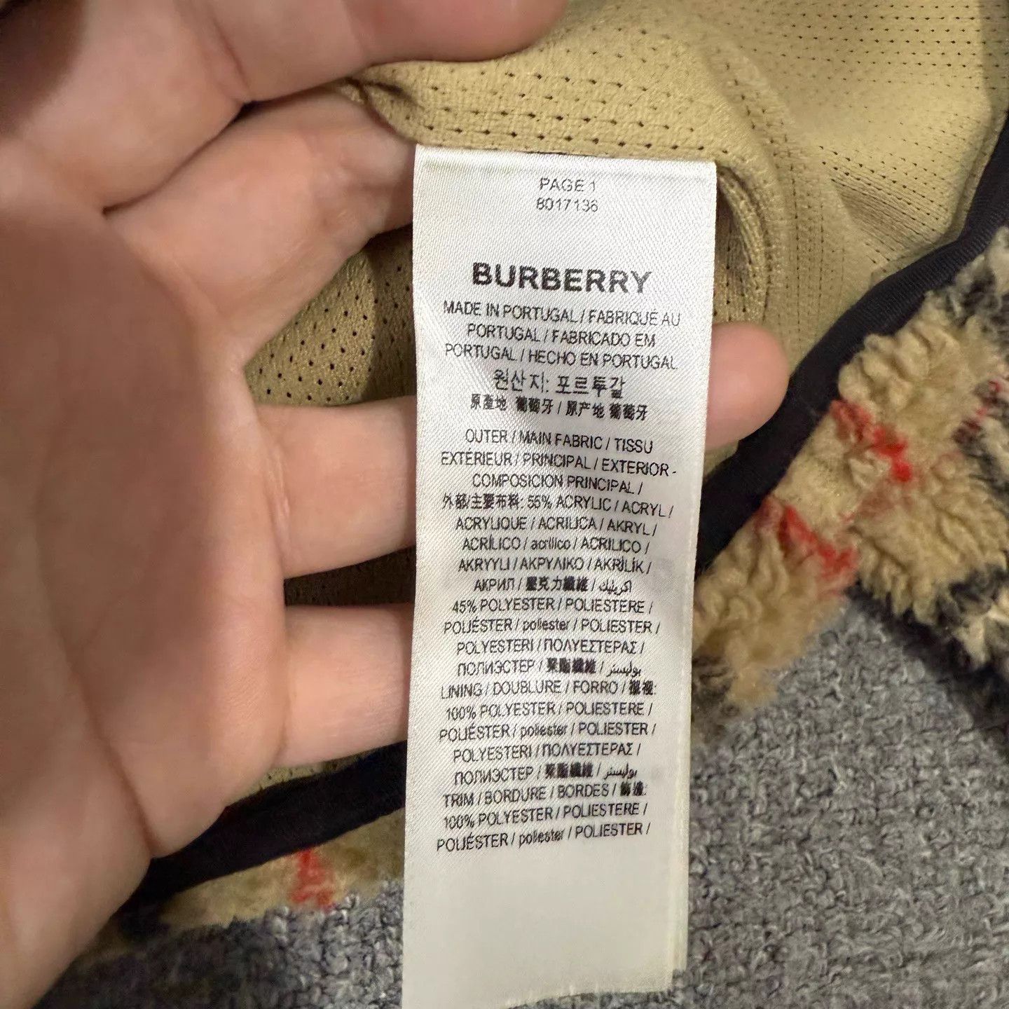Burberry Burberry Teddy Fleece Check Jacket M 99 New Size M / US 6-8 / IT 42-44 - 4 Thumbnail