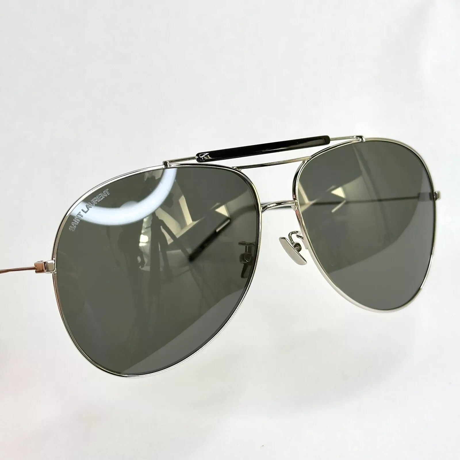 Yves Saint Laurent SAINT LAURENT CLASSIC SL 11 001 Aviator Sunglasses SL11 Size ONE SIZE - 10 Thumbnail