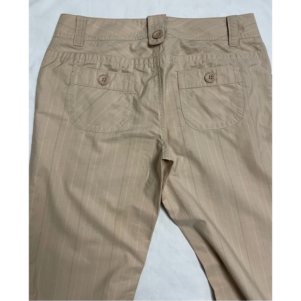 Calvin Klein Calvin Klein Bootcut Beige Striped Cotton Pants Size 8 Size 30" / US 8 / IT 44 - 8 Thumbnail