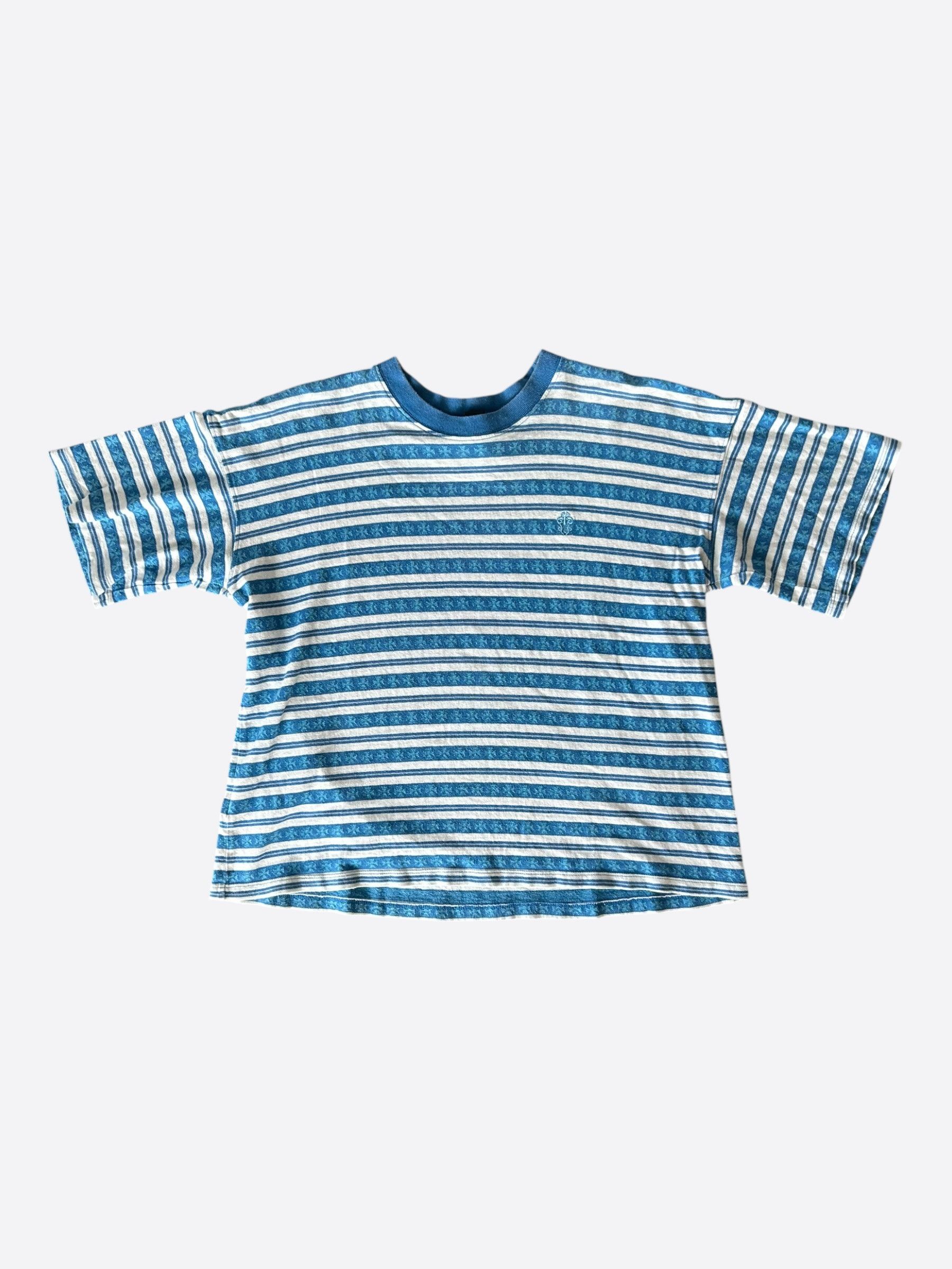 Chrome Hearts Chrome Hearts Blue & White Striped T-Shirt Size US S / EU 44-46 / 1 - 1 Thumbnail