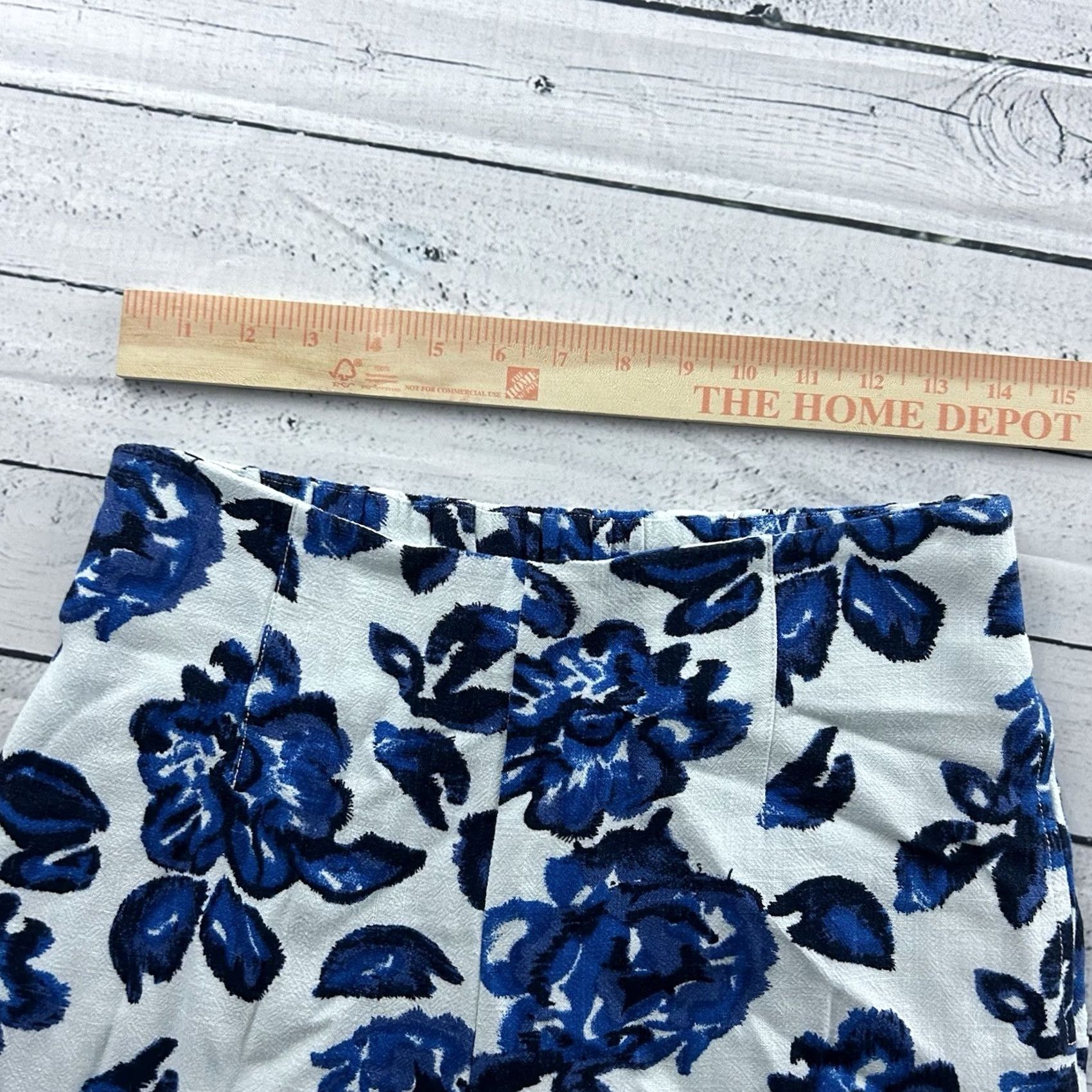 Soft Surroundings Soft Surroundings Linen Pants Floral Blue XS Womens Regular Size 26" / US 2 / IT 38 - 3 Thumbnail