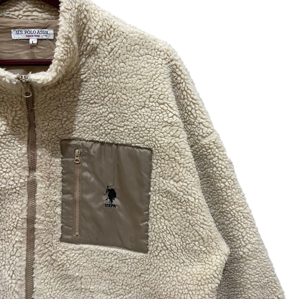 Polo Ralph Lauren × U.S. Polo Assn. US Polo Assn Shearling Deep Pile Zipper Jacket Size US L / EU 52-54 / 3 - 3 Thumbnail