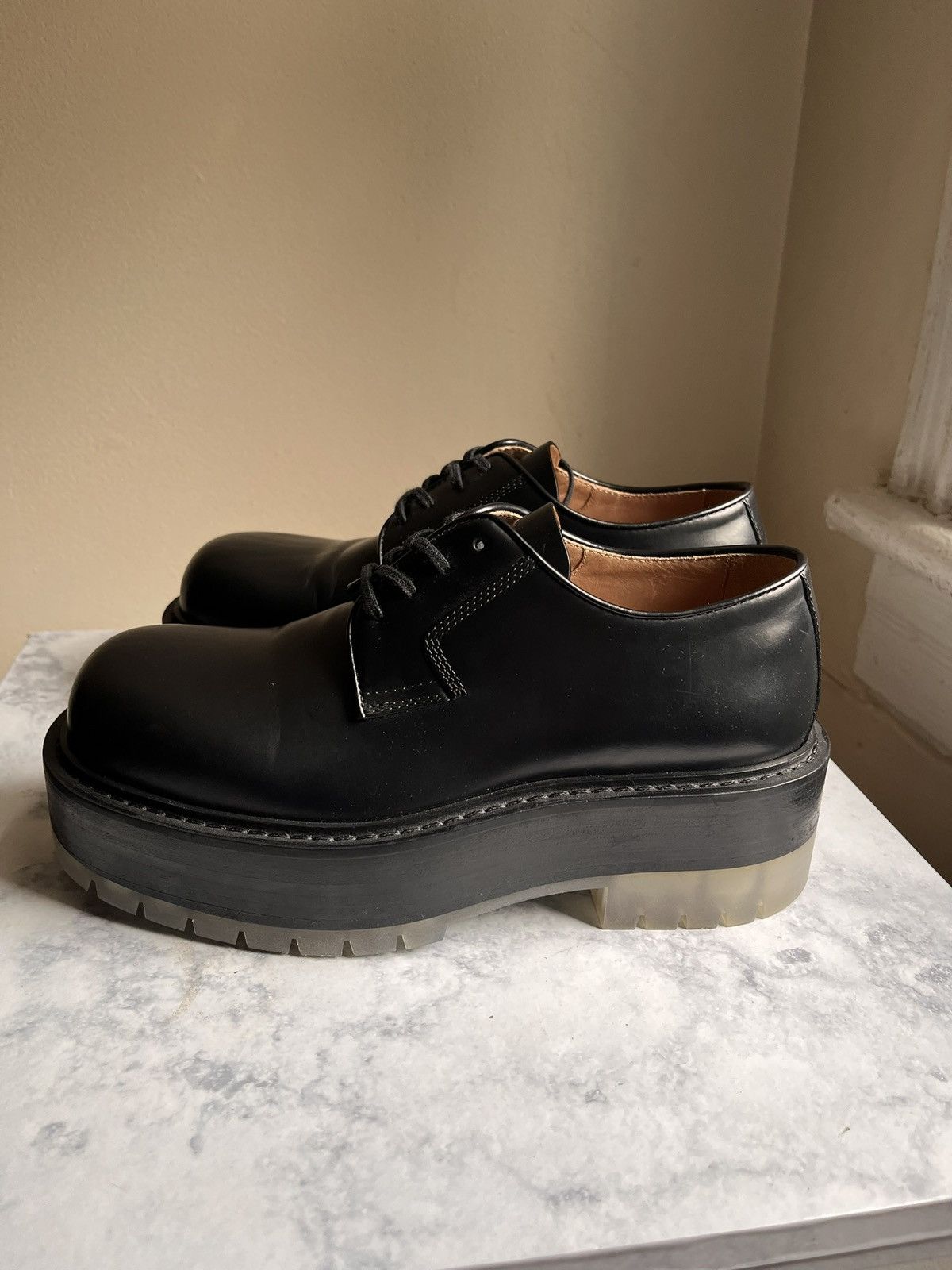 Bottega Veneta BOTTEGA VENETA STILT CHUNKY PLATFORM LACE UP DERBY'S 39.5/7 Size US 6.5 / EU 39-40 - 7 Thumbnail