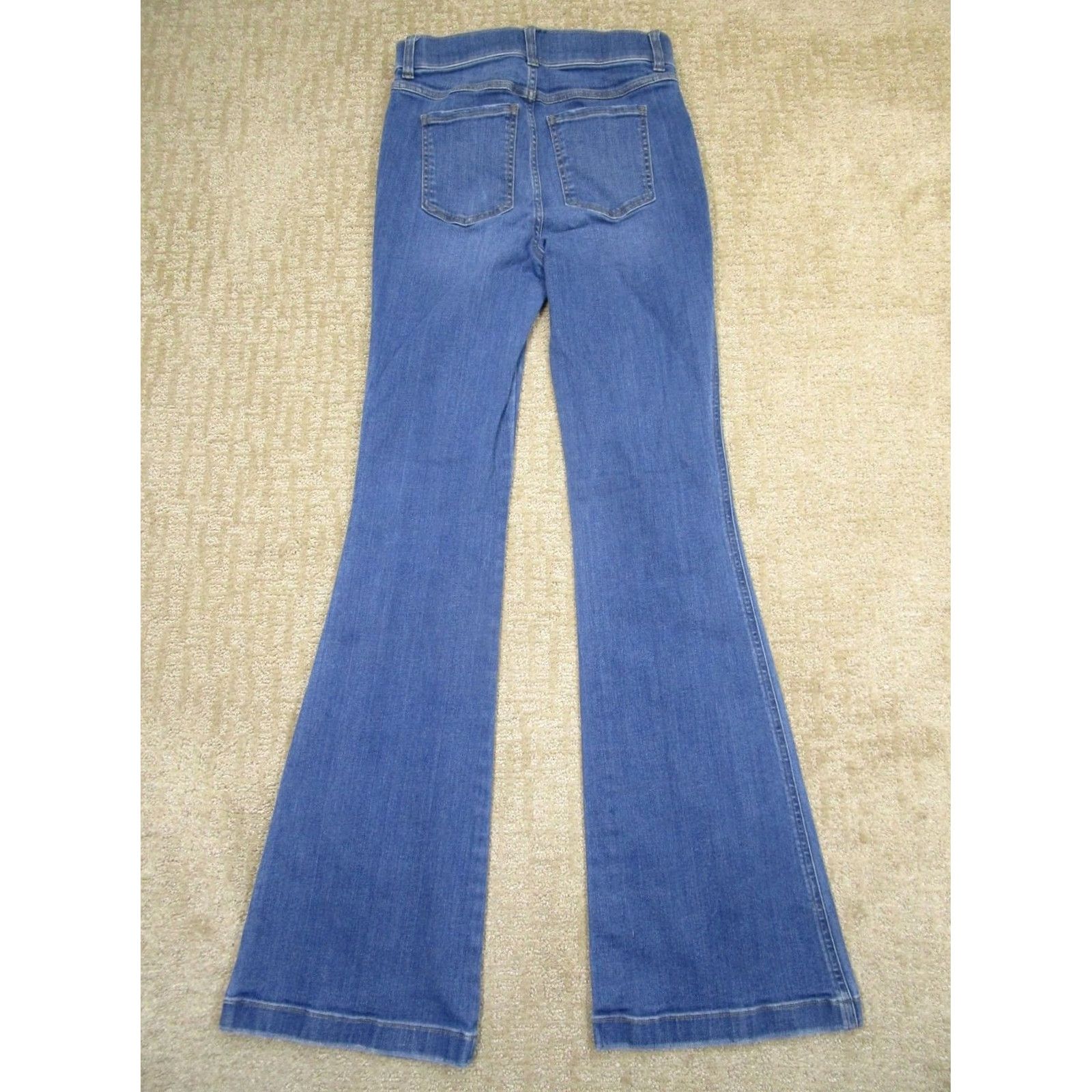 Spanx Spanx Jeans Women Medium Blue High Rise Flared Pull On Shaping Pants Light Wash Size 32" / US 10 / IT 46 - 3 Thumbnail