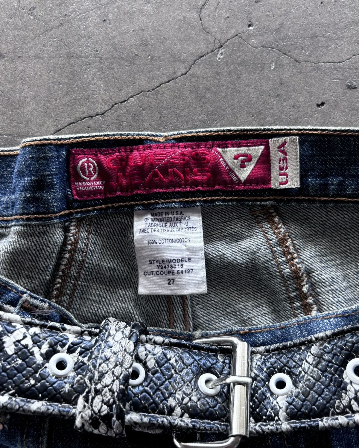 If Six Was Nine × Japanese Brand × Le Grande Bleu (L.G.B.) Guess Mudwash Flared Denim Jeans Size US 27 - 5 Thumbnail